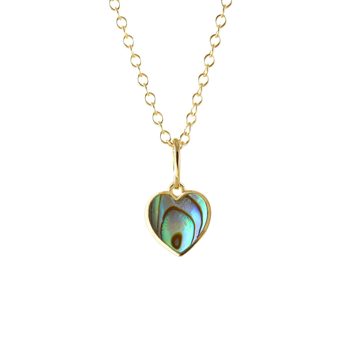 Kris Nations Women's Abalone Heart Charm Necklace In Multi