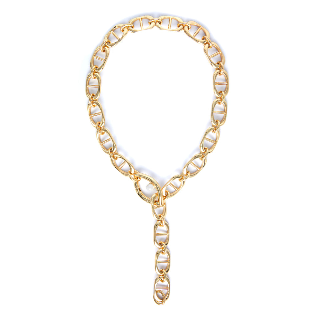 Women’s Eye Opener Capsule Link Necklace - Gold Capsule Eleven