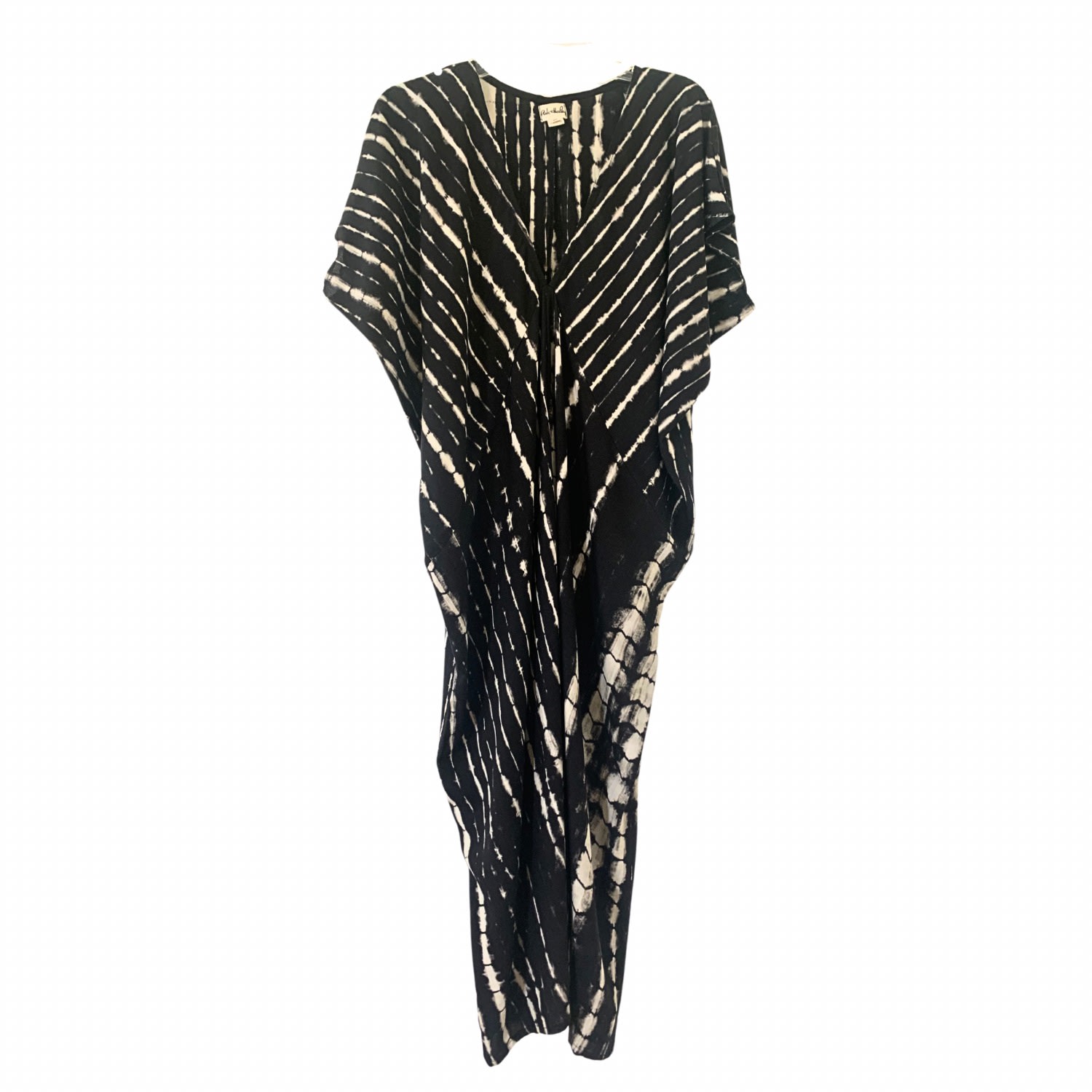 Pink Haley Women's Madella Hand Dyed Kaftan Dress In Black Tie Dyed In Black
