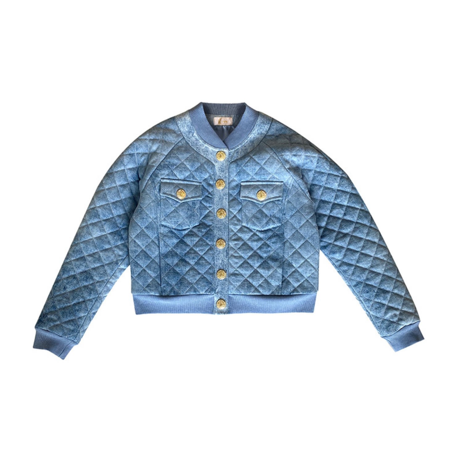 Gigii's Women's Blue Meggy Bomber Jacket In Blue