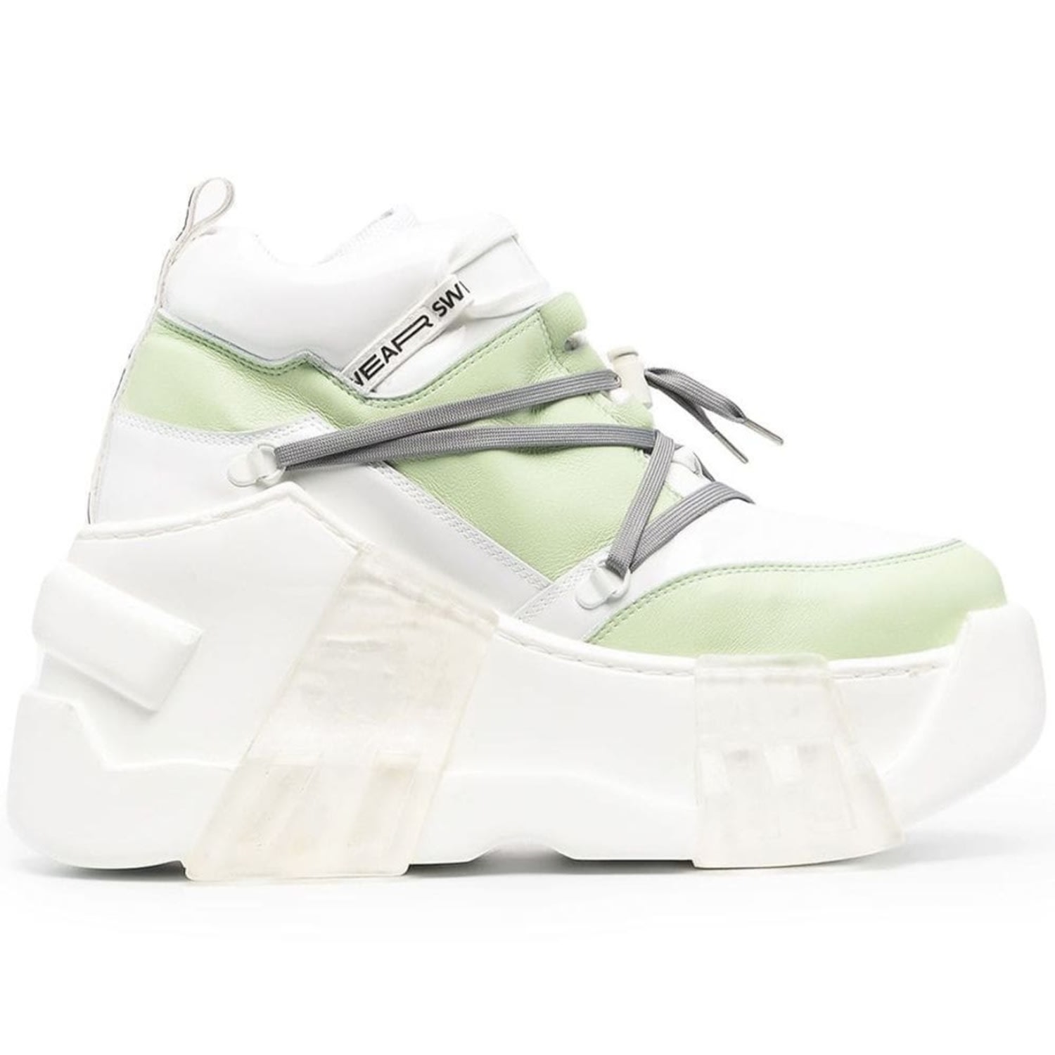 Swear Women's White / Green Amazon Platform Sneakers - Mint & White In White/green