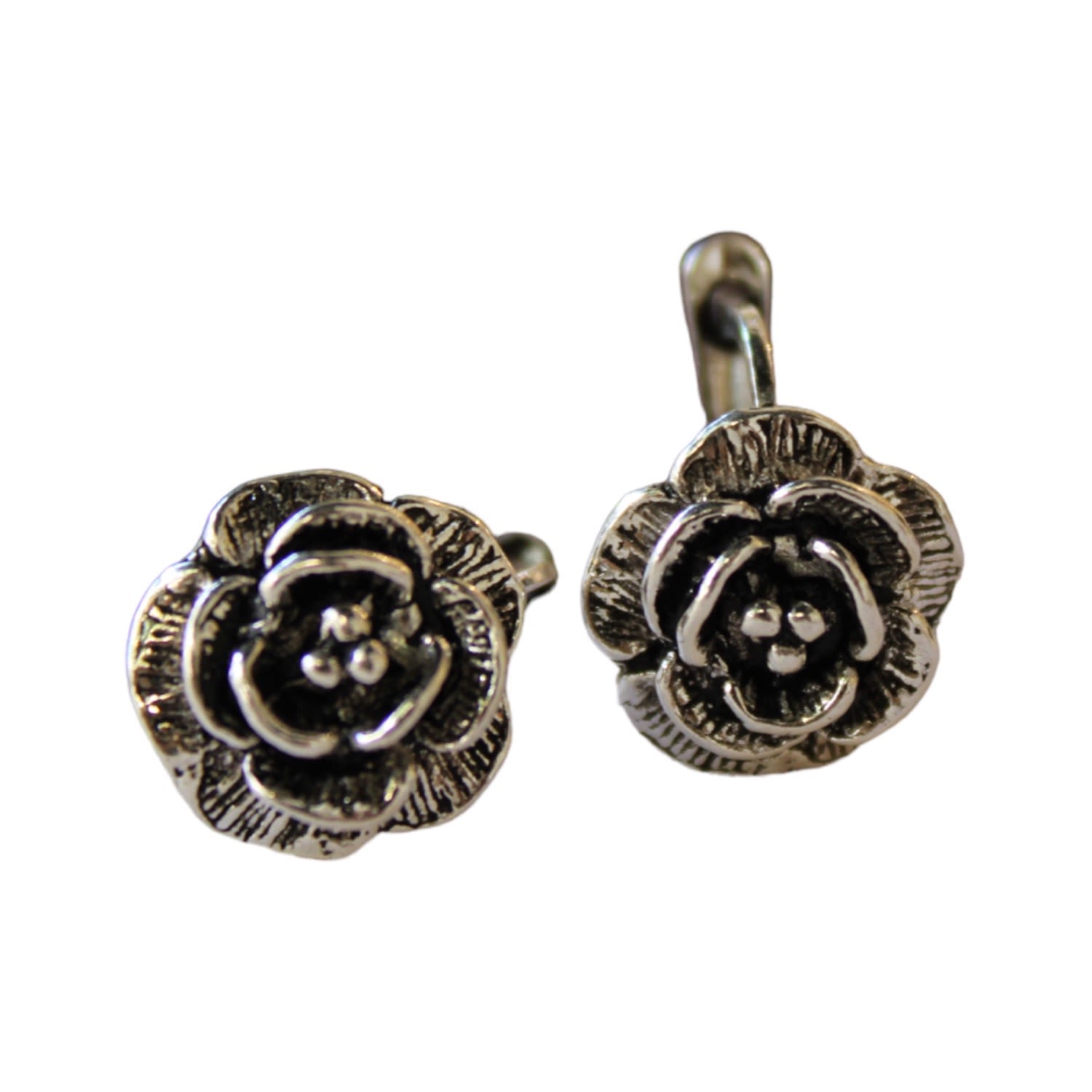 Women’s Floral Silver Earrings 1610Istanbul