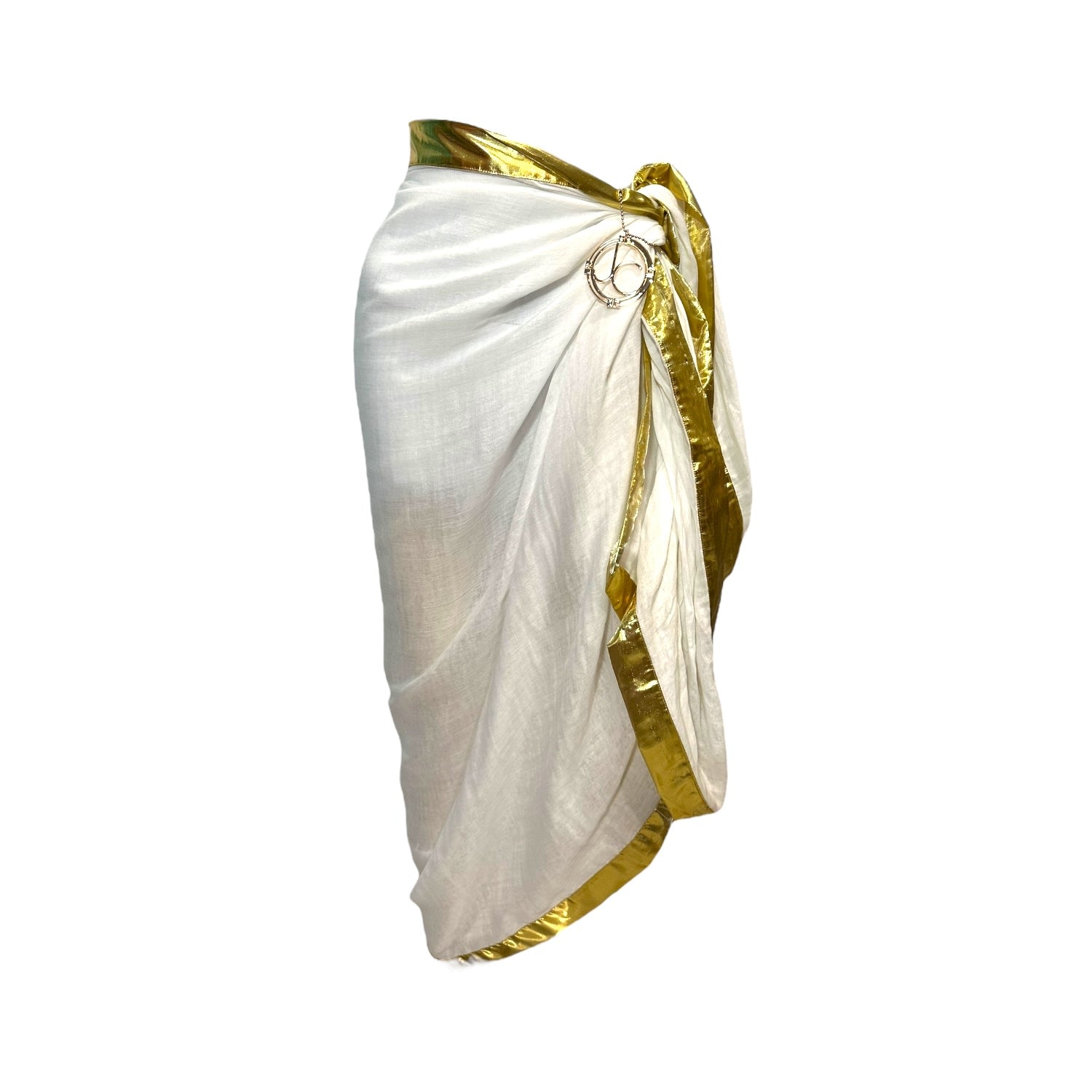 Women's Julia Clancey Linen Pendant Sarong - White | One Size