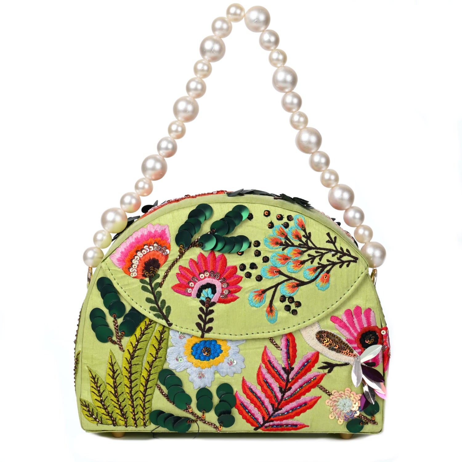 Women’s Green / Gold Island Half Moon Bag Simitri