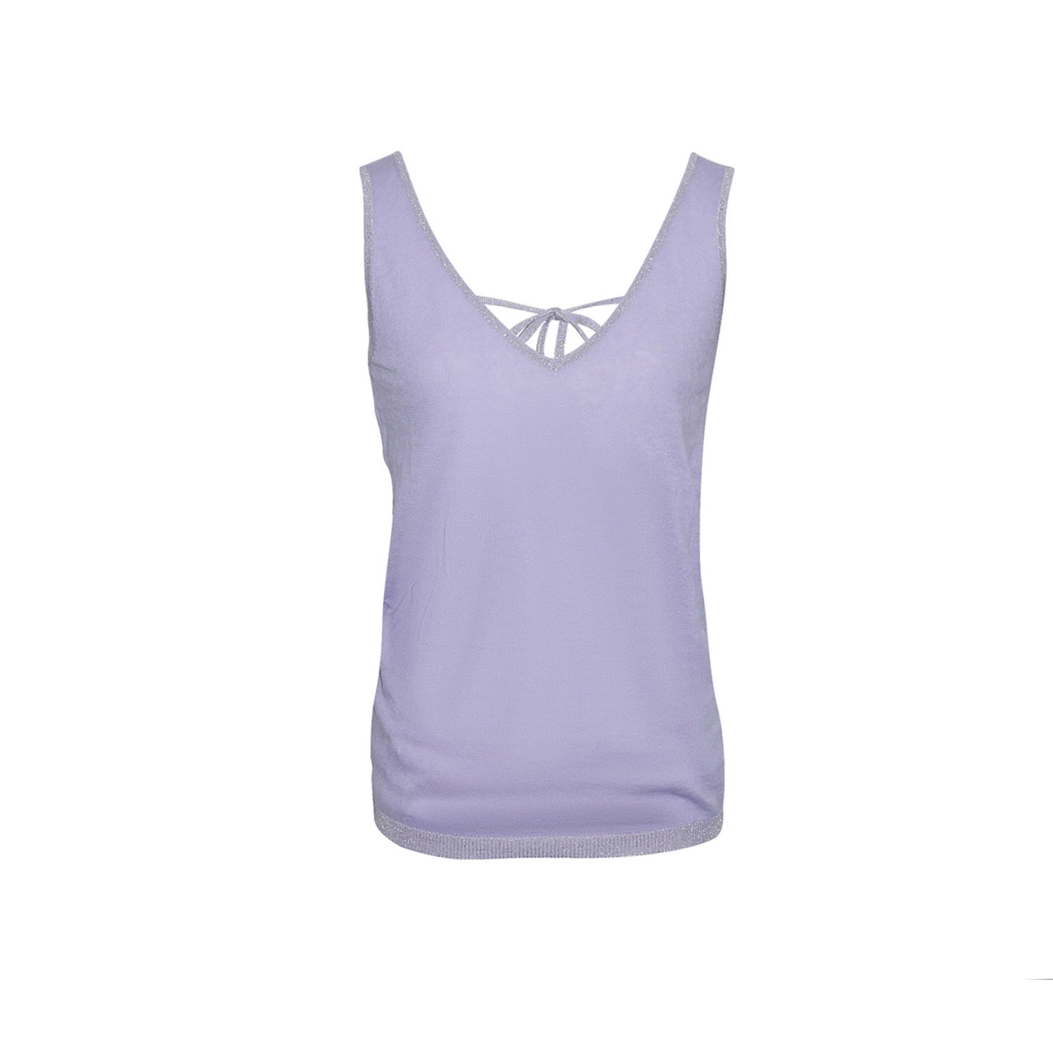Women’s Pink / Purple Knit Tie Up Tank Top - Pink & Purple S/M Gosia Orlowska