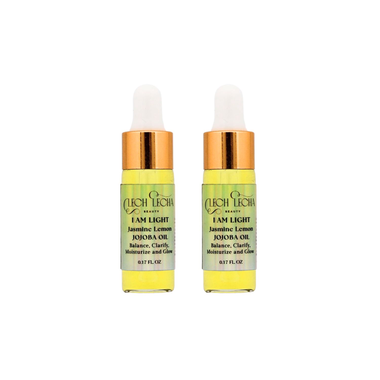 Yellow / Orange I Am Light Jasmine & Lemon Jojoba Oil Mini Travel Duo Lech Lecha Beauty