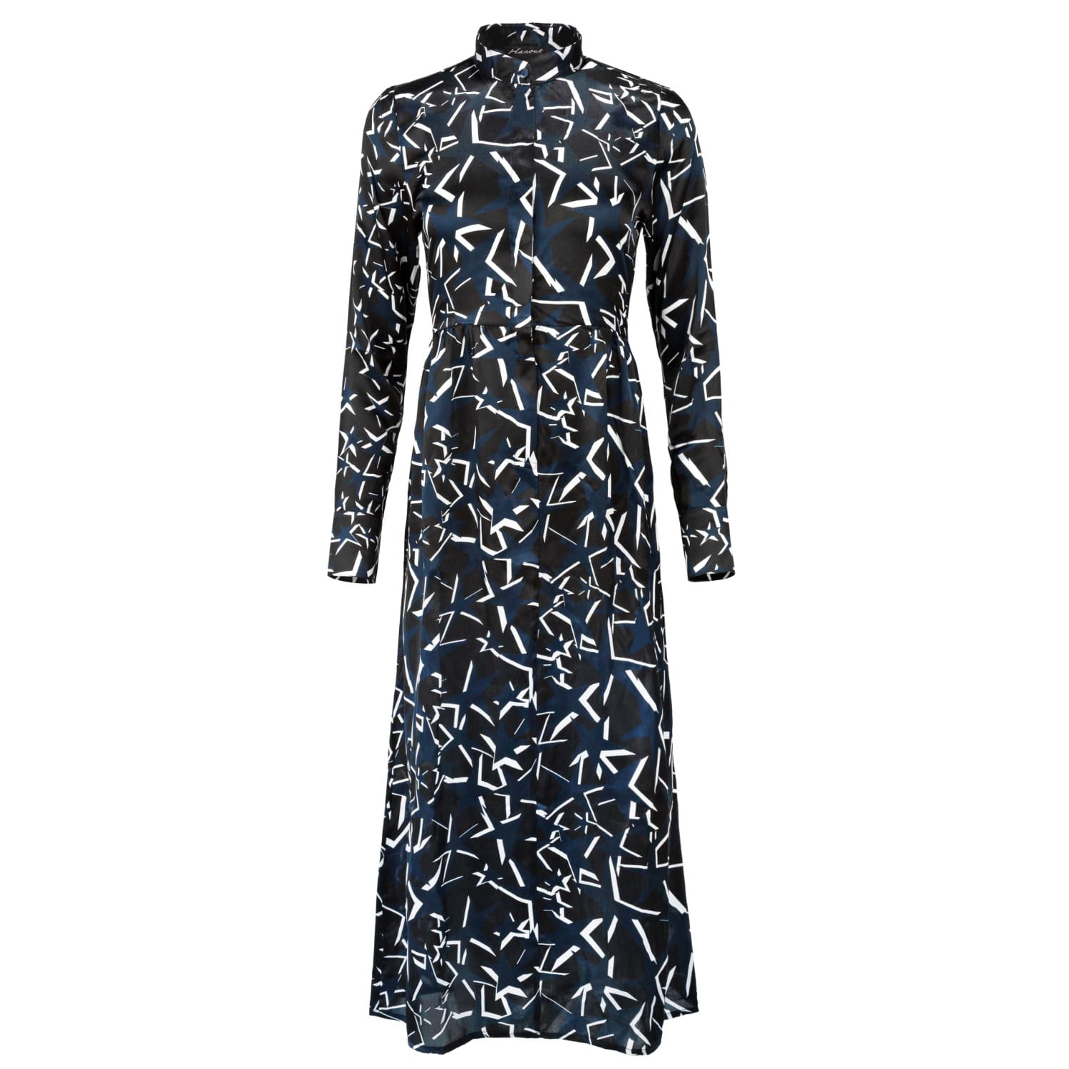 Women's Blue / Black Long Silk Starry Night | Small | Boutique Kaotique