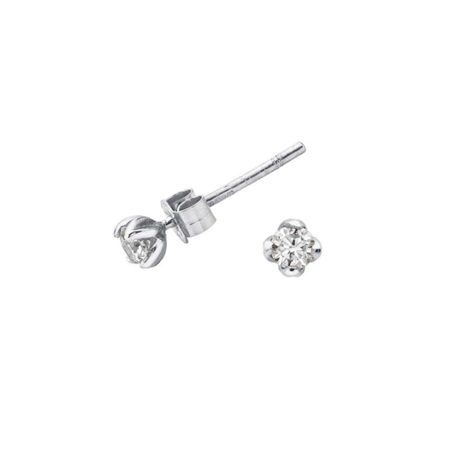 Dower & Hall Women's White Topaz Orissa Studs In Sterling Silver In Silver