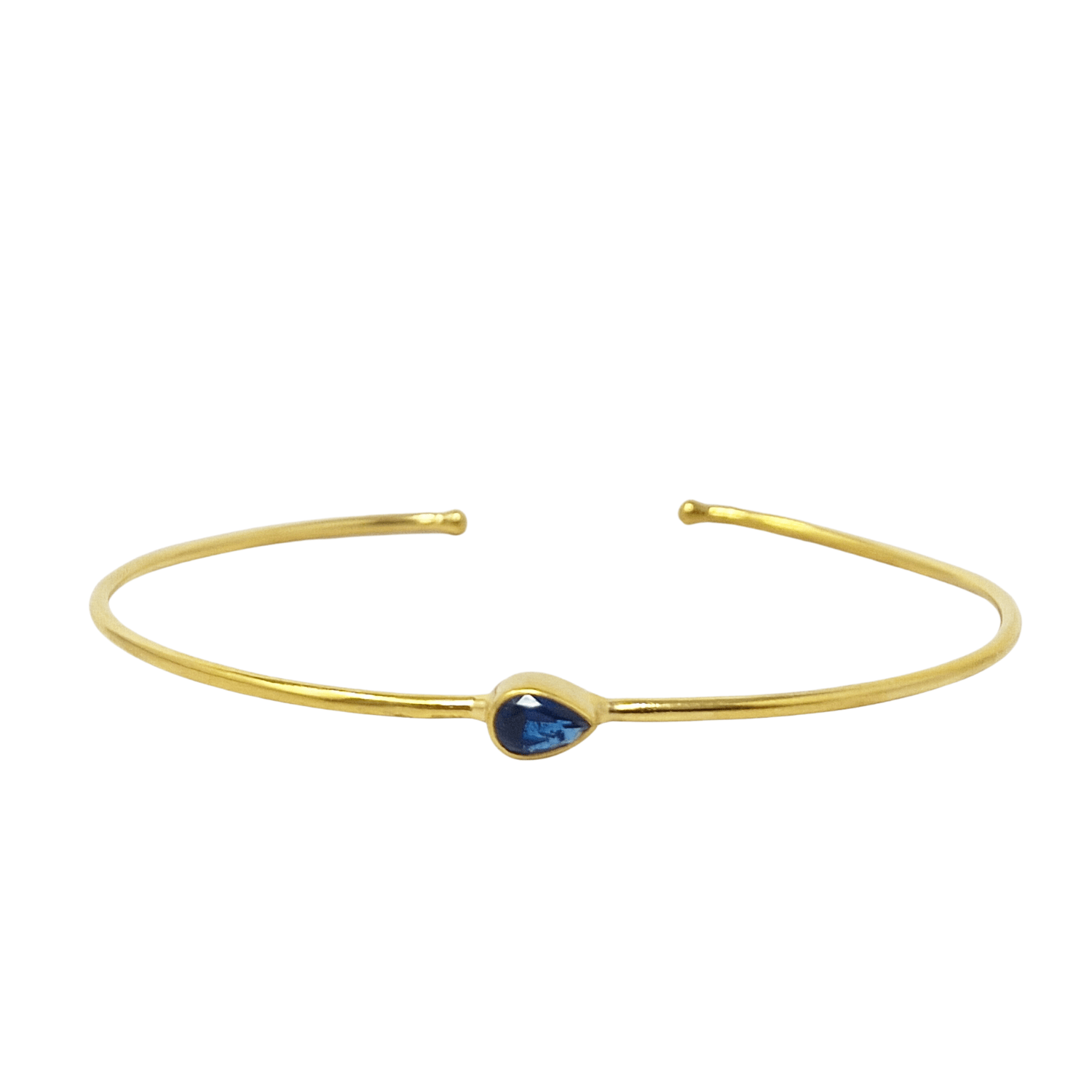 Women’s Red / Gold Sapphire September Birthstone Gold Plated Bangle Harfi