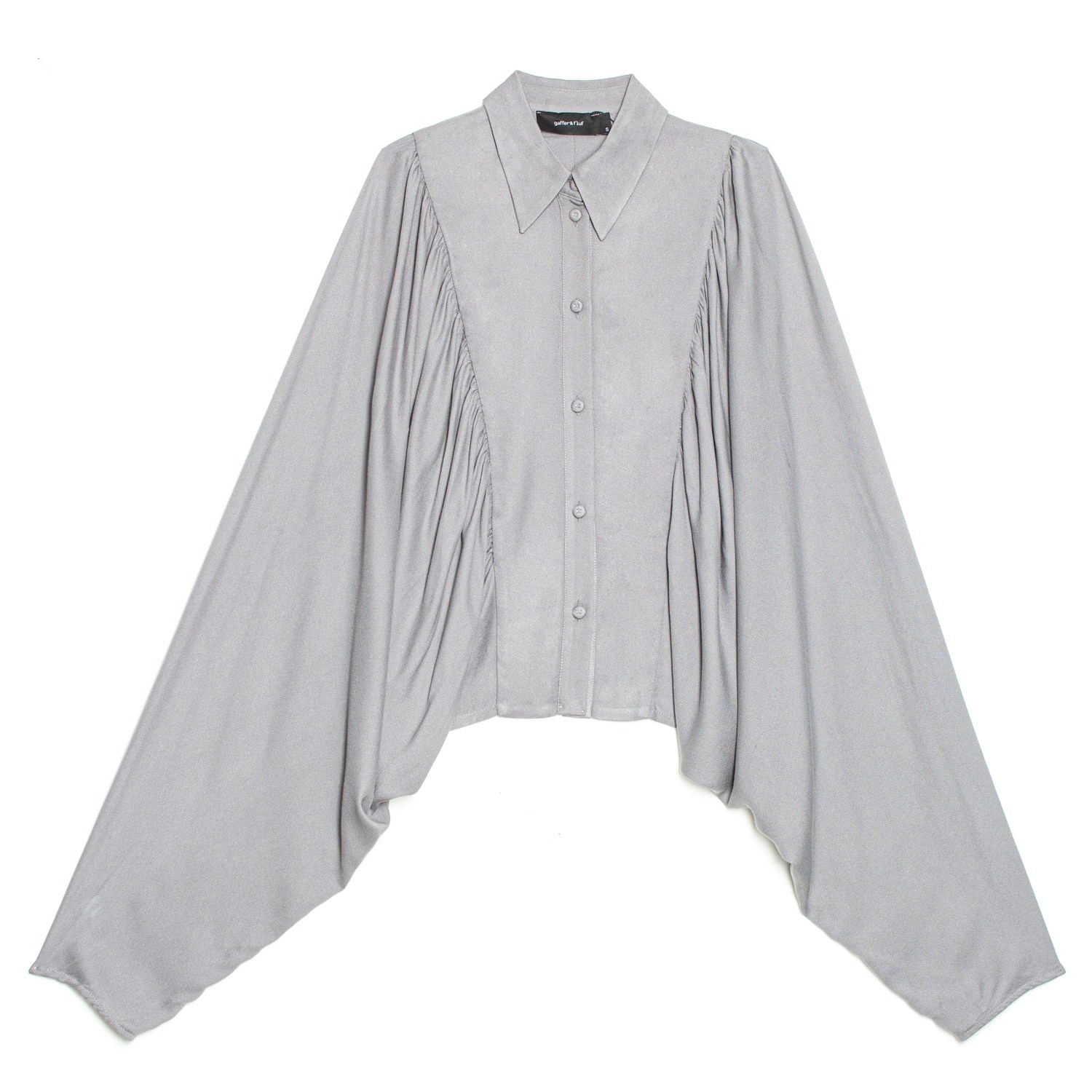 Gaffer&fluf Women's Grey Paneled Shirt In Grey