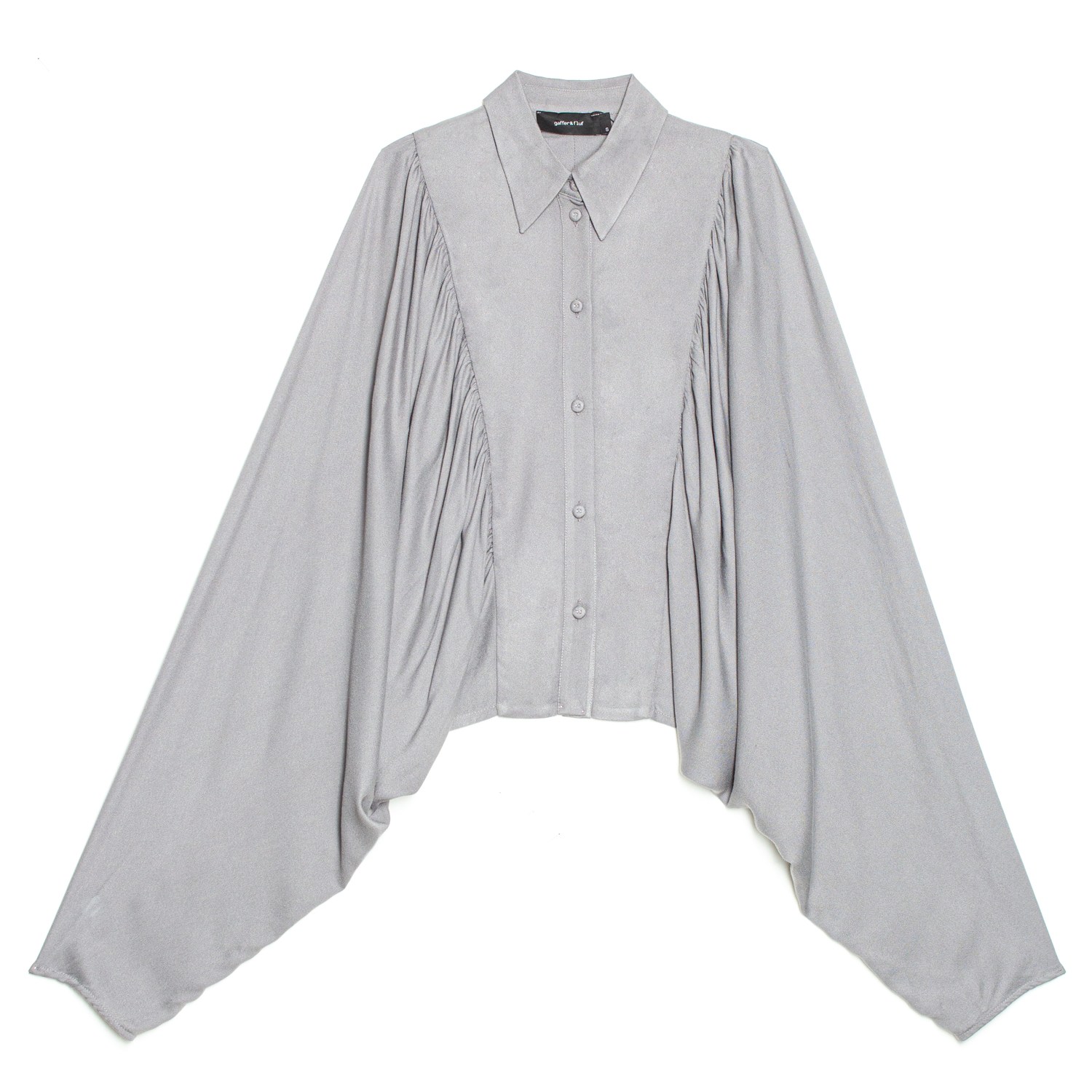 Women’s Grey Paneled Shirt Xs/S Gaffer & Fluf