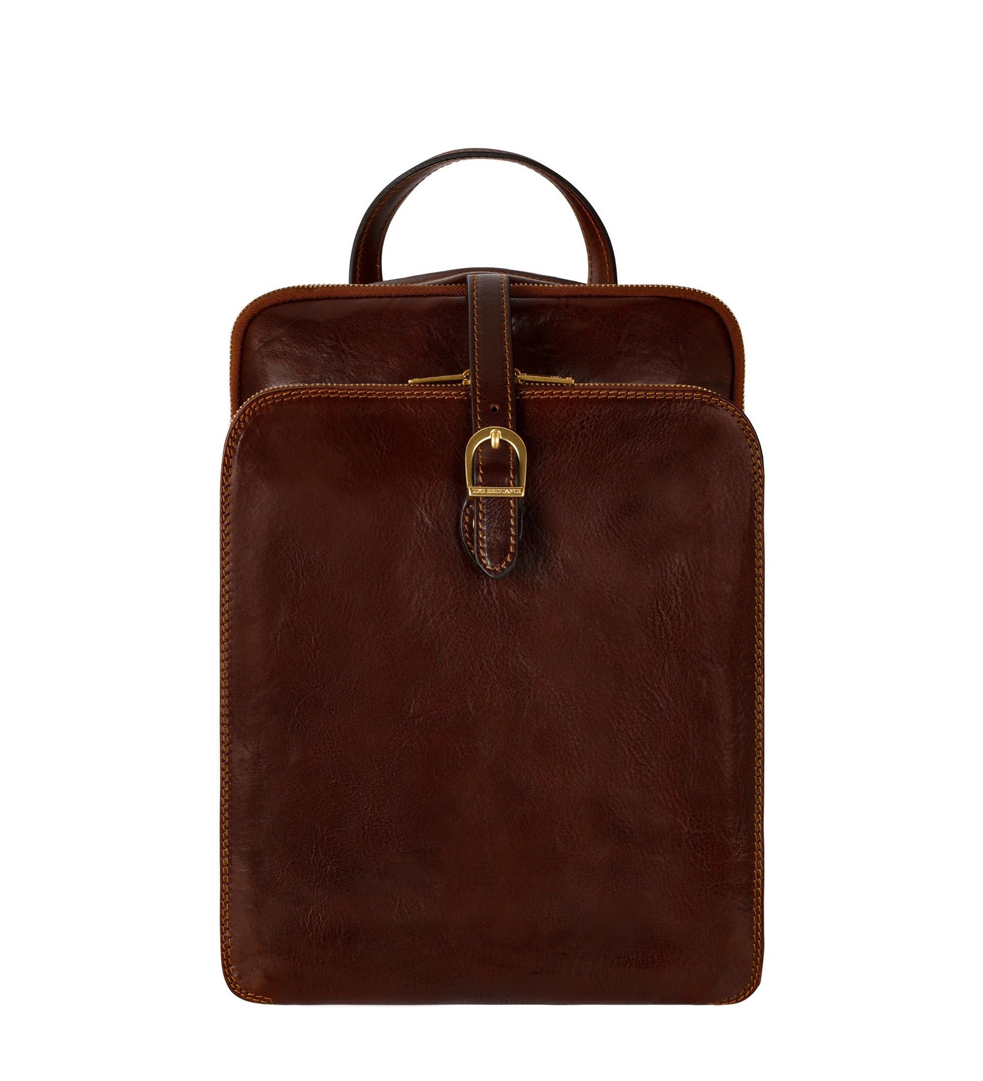 Time Resistance Womens Convertible Leather Backpack Shoulder Bag Brown - Clarissa In Brown
