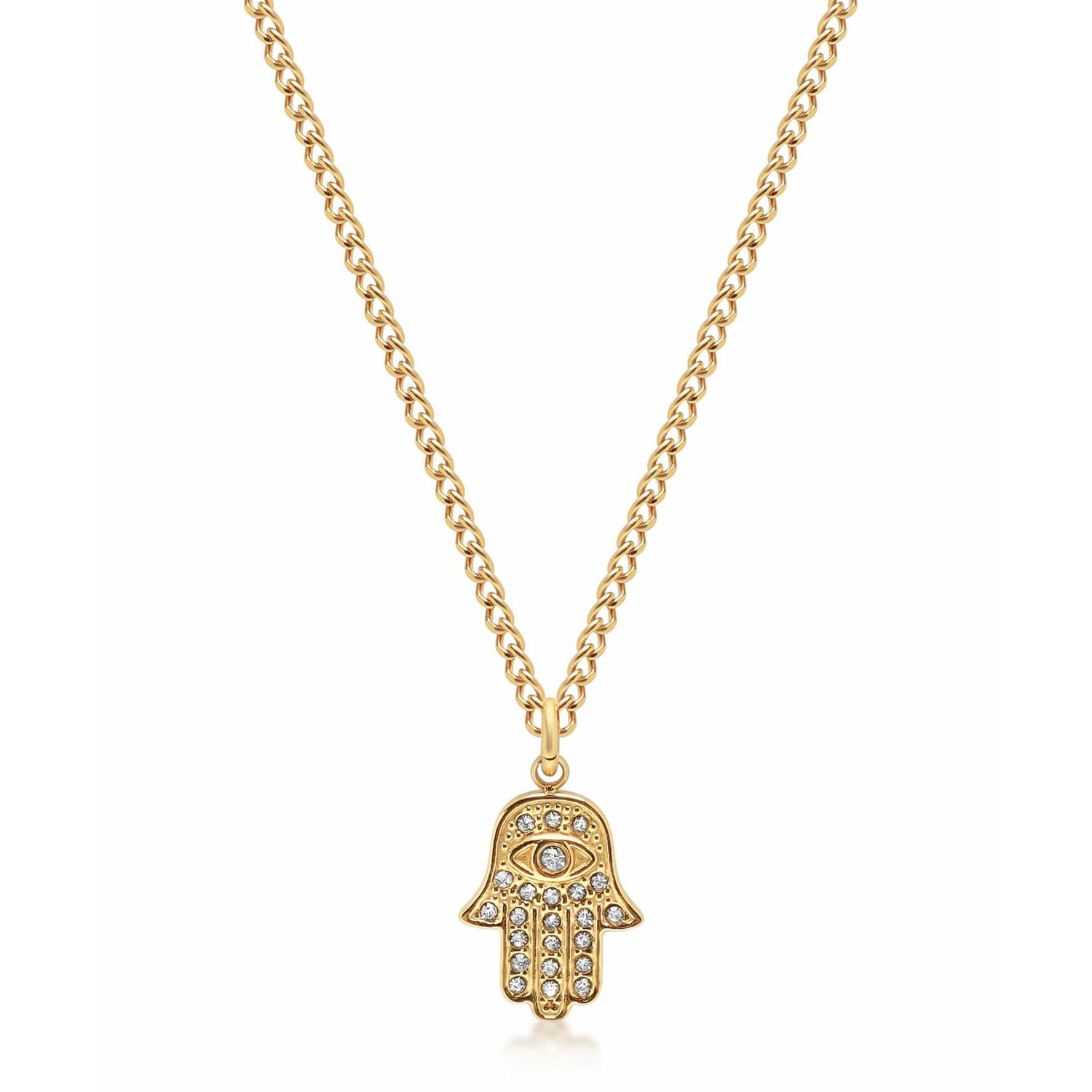 Nialaya Men's Hamsa Hand Necklace In Gold