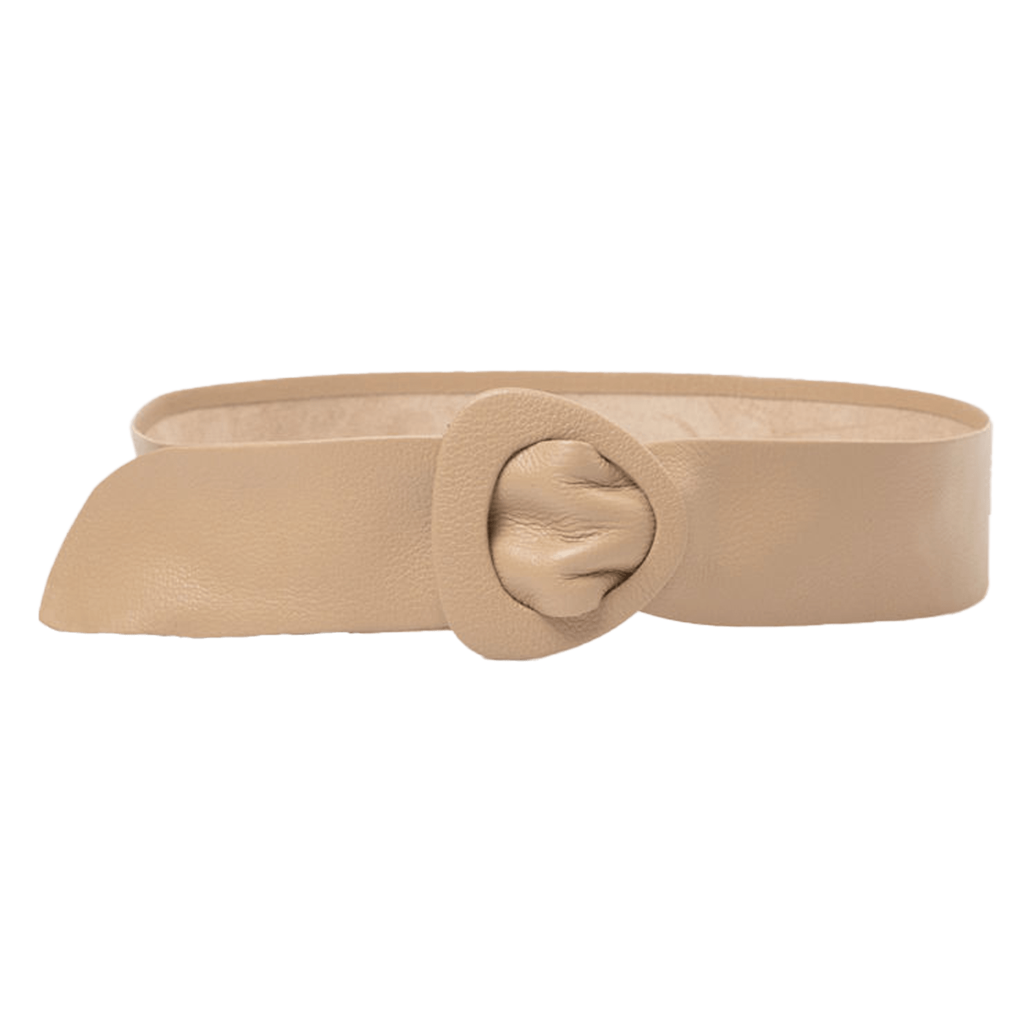 Shop Beltbe Women's Neutrals Wide Triangle Buckle Belt - Beige