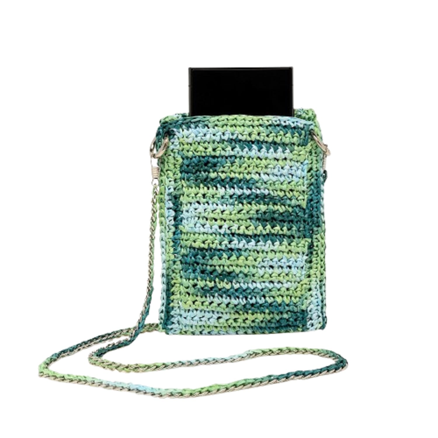 Sibylla Delphica Handmade Crochet Phone Case -lime Green In Green
