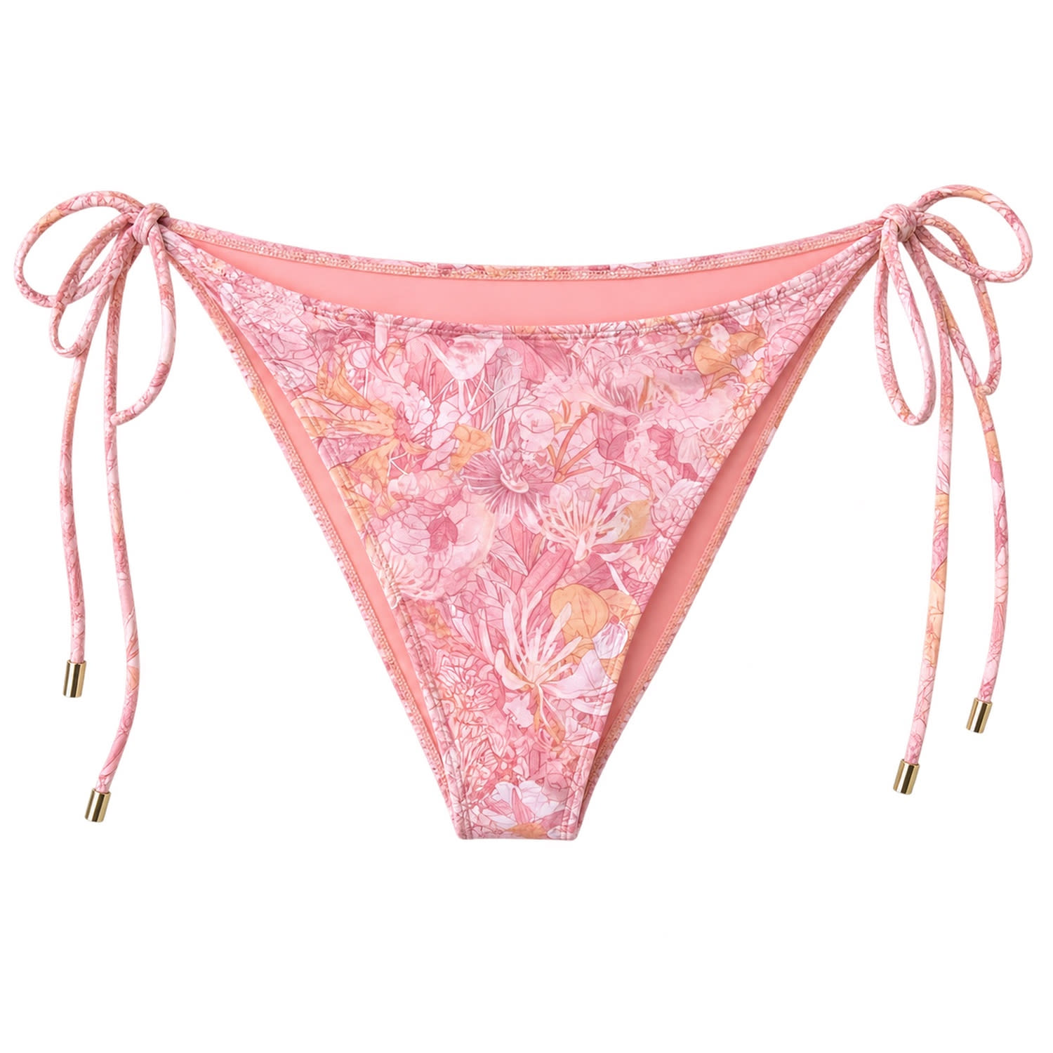 Women's Pink Mila Tie-Side Bikini Bottom — Ruža | Medium | Plivati
