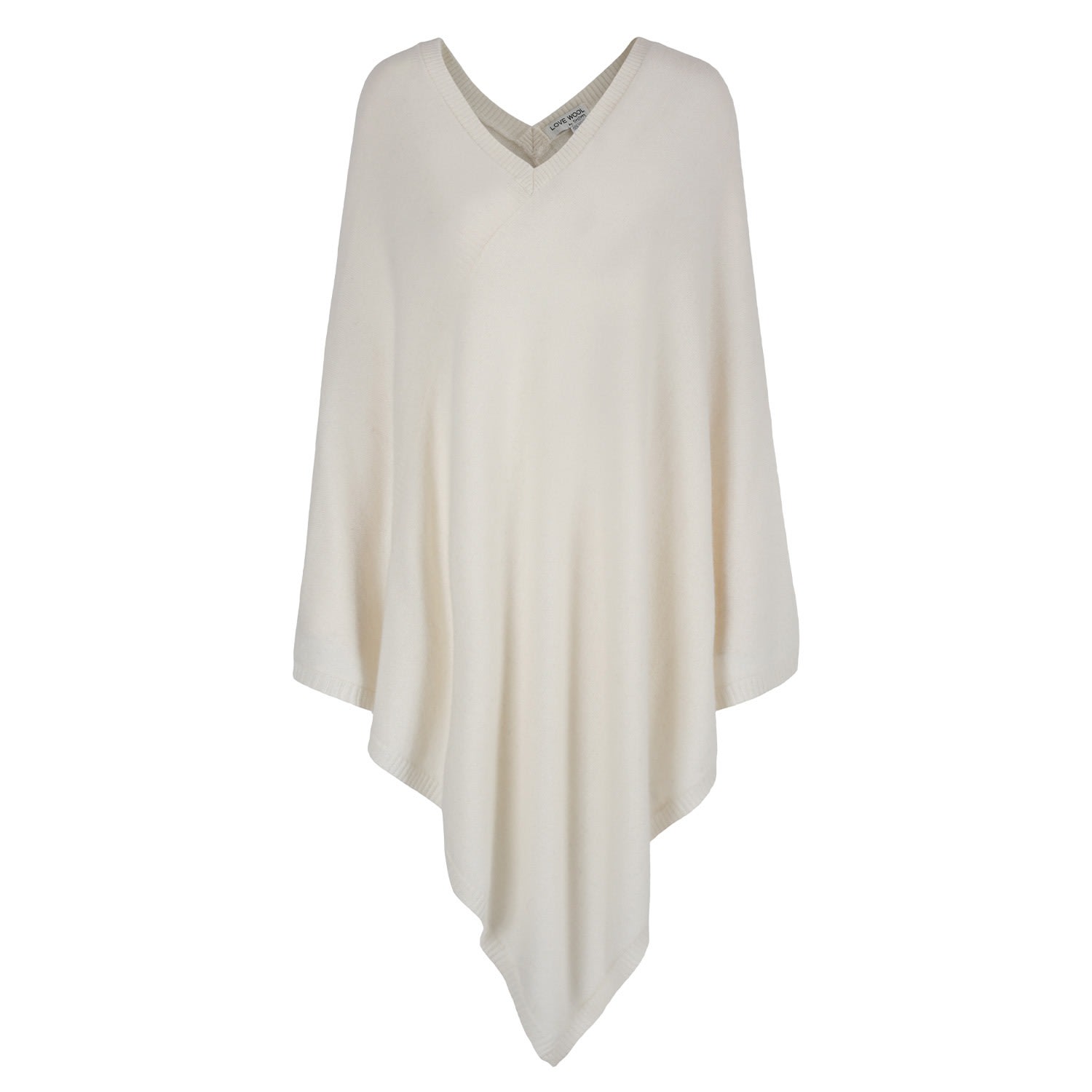 Women’s "Anine" Big Cashmere Poncho- Off White One Size Tirillm