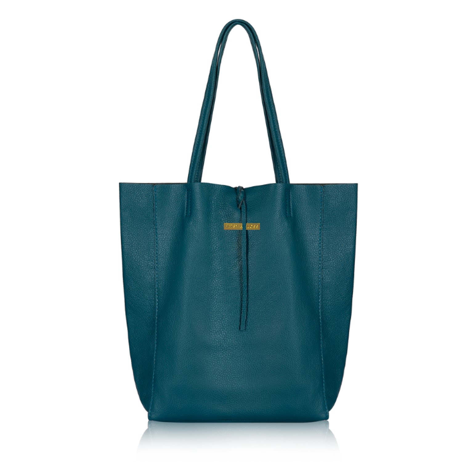 Betsy & Floss Women's Milan - Soft Leather Tote Bag In Teal Gold Hardware In Multi