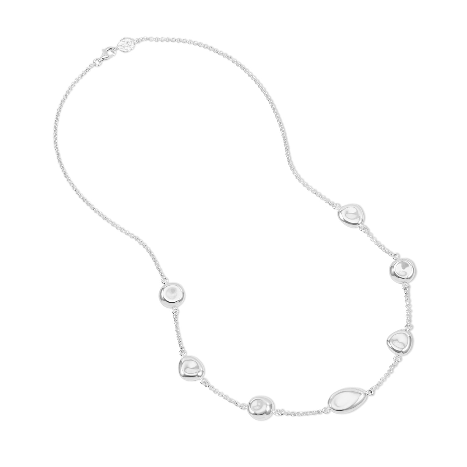 Dower & Hall Women's Multi Pebble Necklace In Silver In Silver