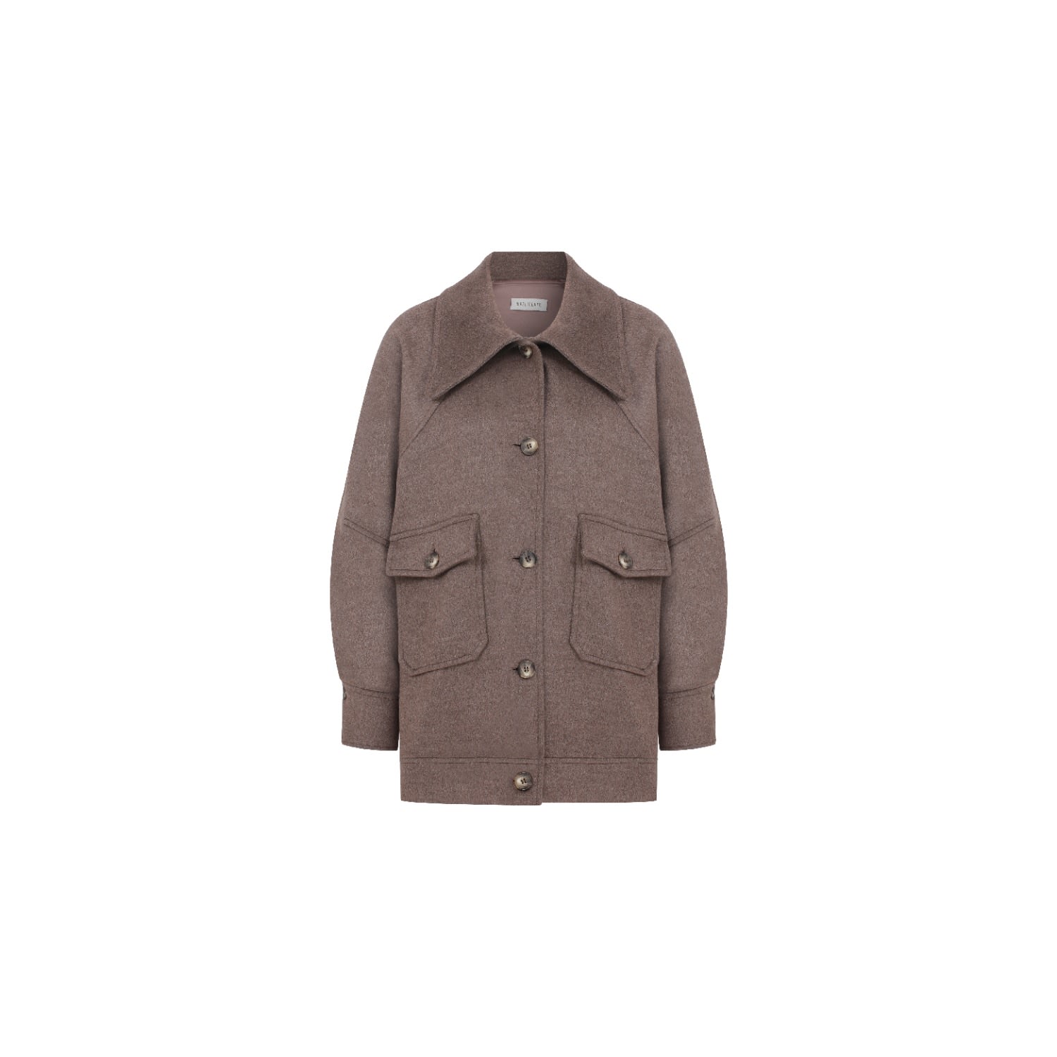 Nazli Ceren Terry Cashmere Coat In Dark Brown In Brown