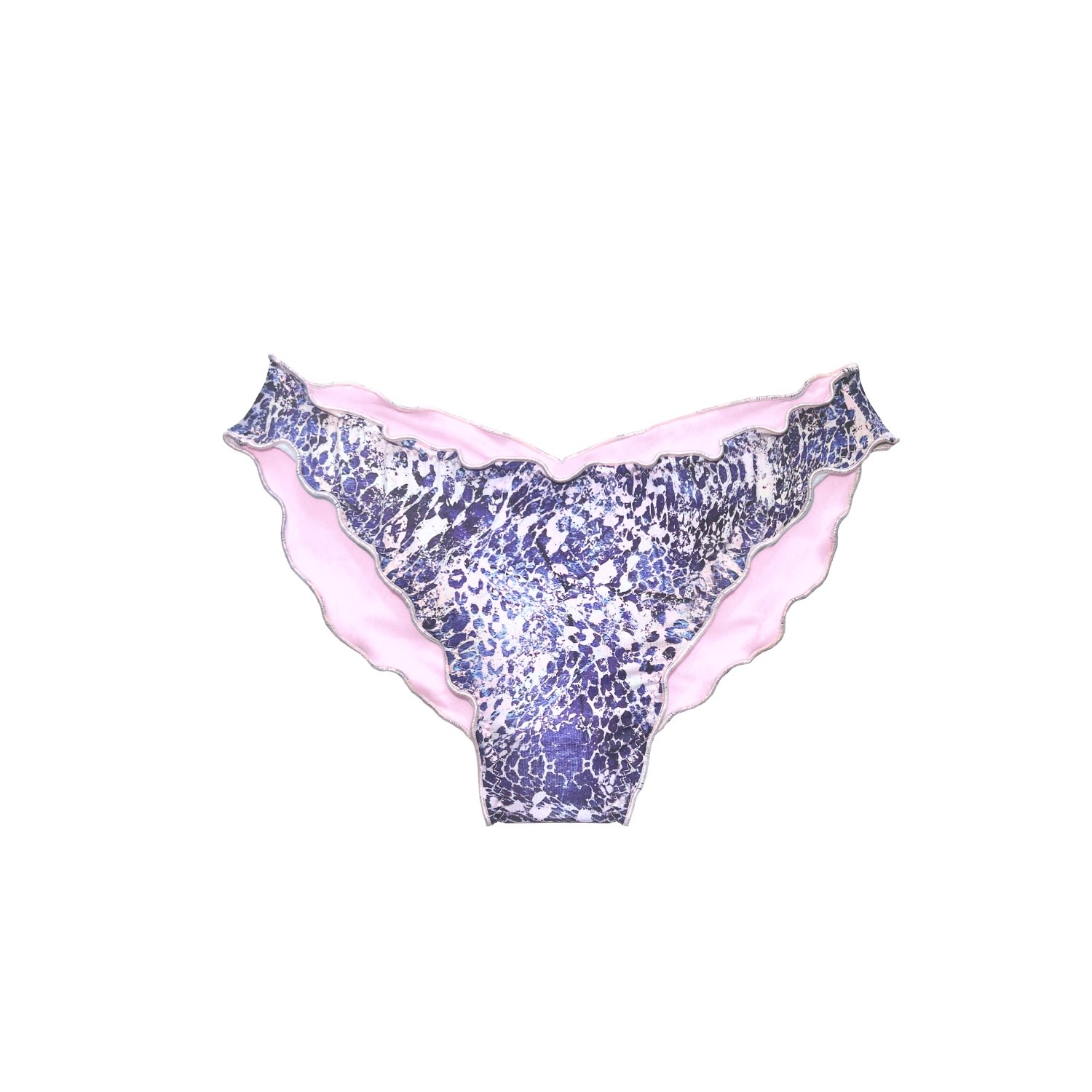 Women’s Pink / Purple Lilac Rose Animal Print Bikini Bottom Verena Small Elin Ritter Ibiza