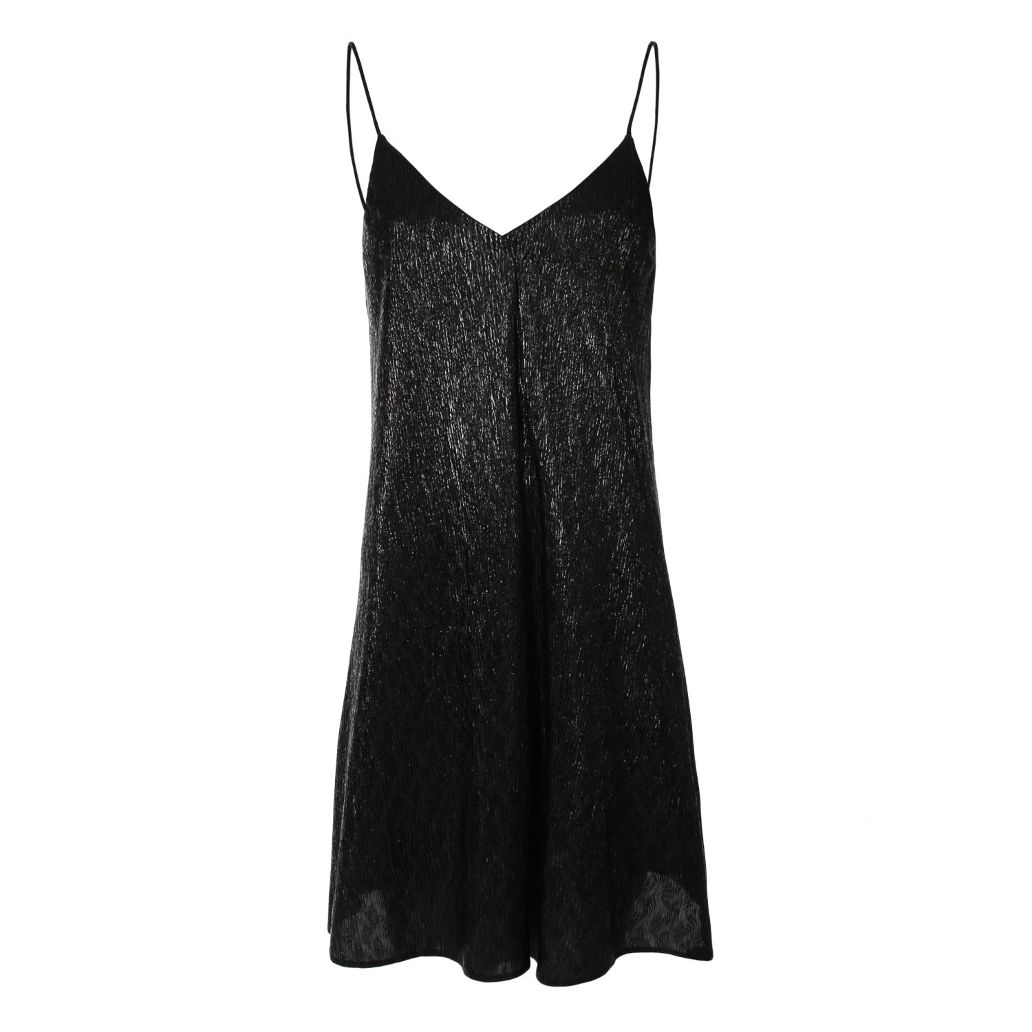 Women’s Perla Black Shimmer Mini Slip Dress Extra Small Vikiglow