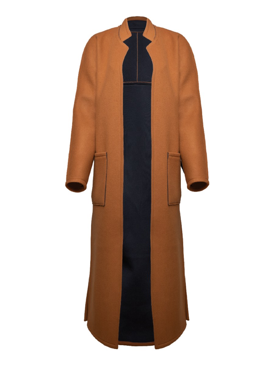 Women’s Brown Emma Reversible Coat M/L Helene Galwas