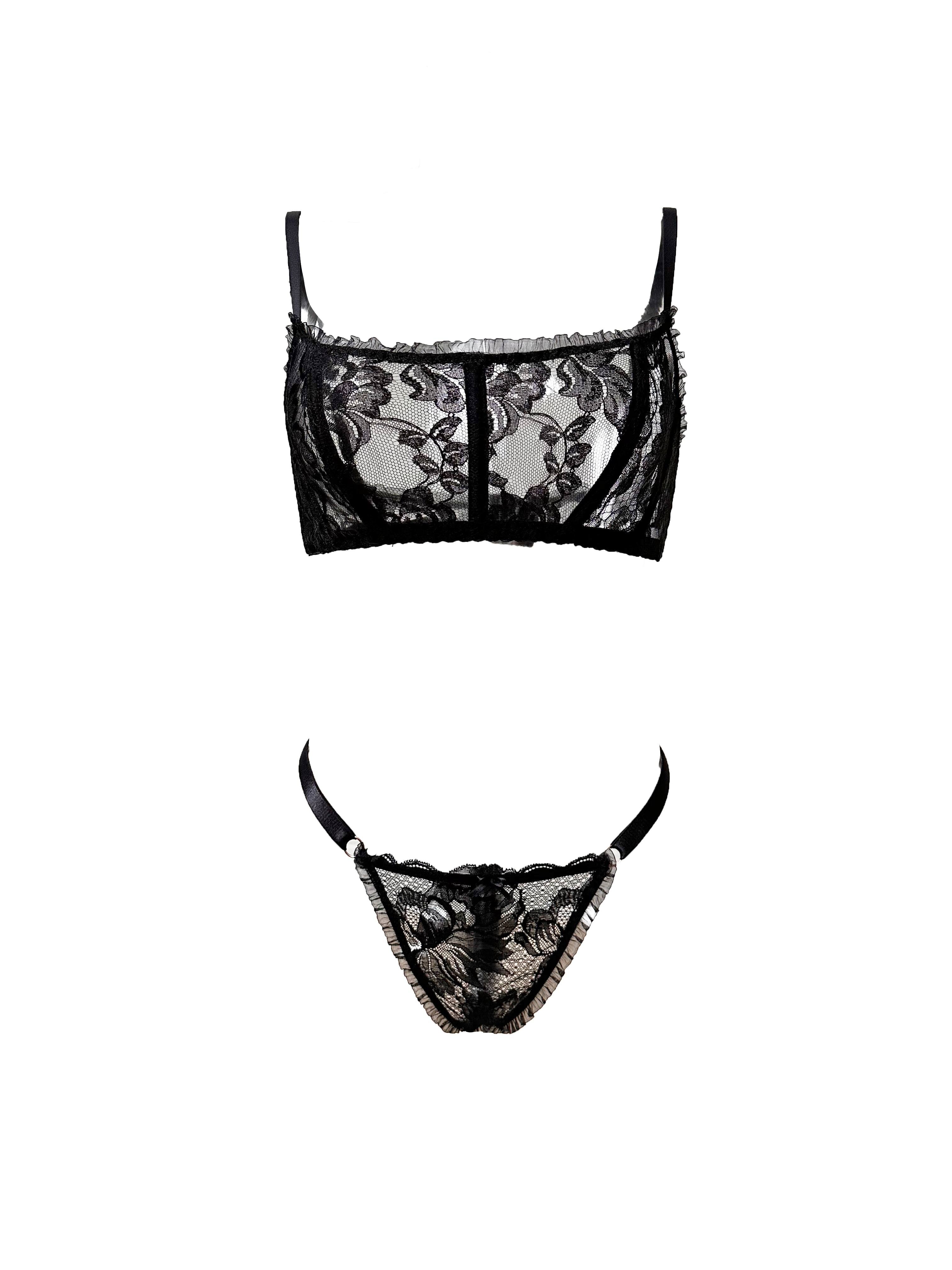 Carol Coelho Women's Black Paradox French Lace Corset Bra In Black