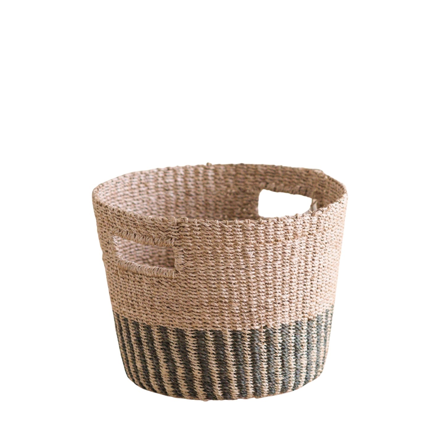 Likha Neutrals Grey + Natural Tapered Basket - Storage Baskets