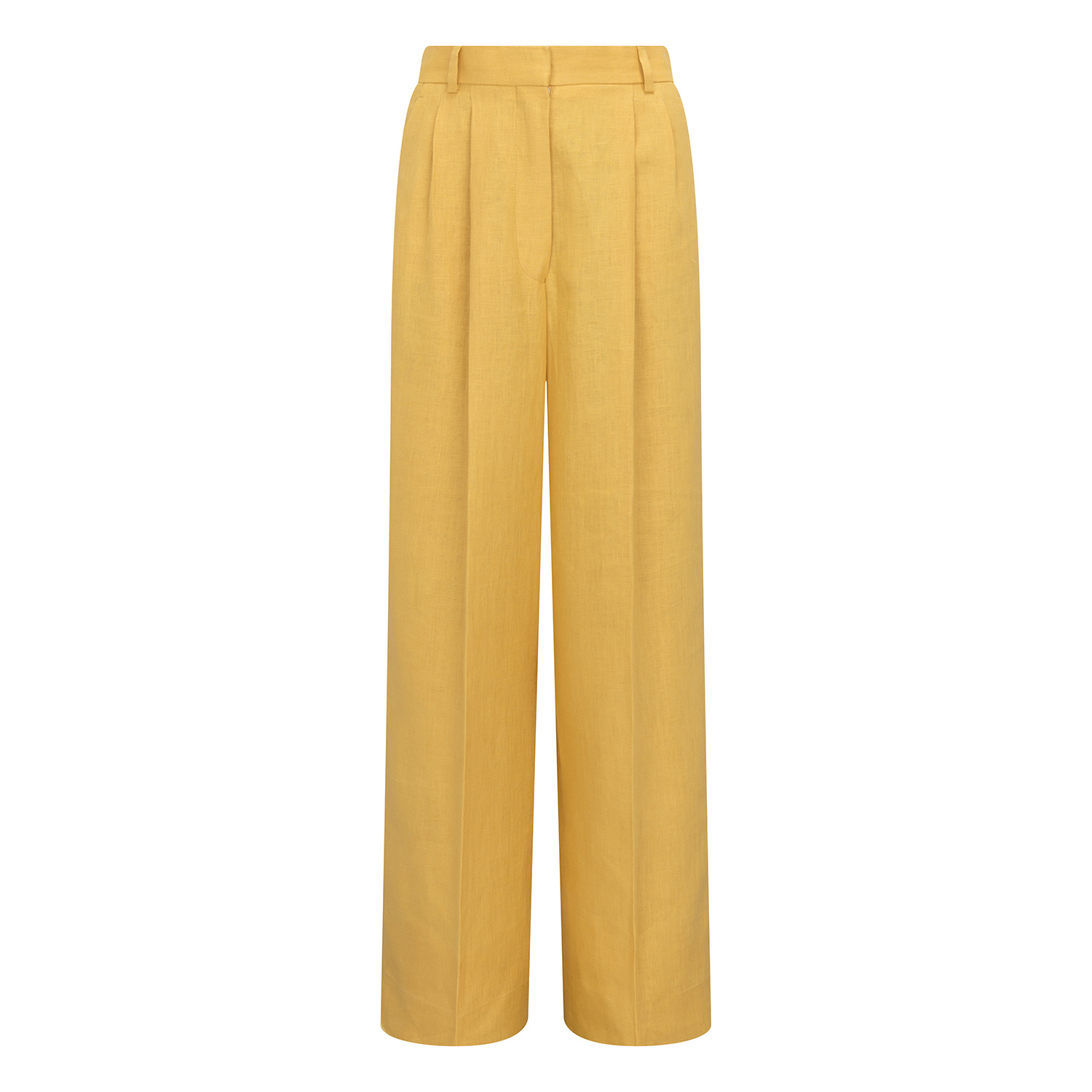 Triona Women's Yellow / Orange Mustard Irish Linen Bridget Trouser