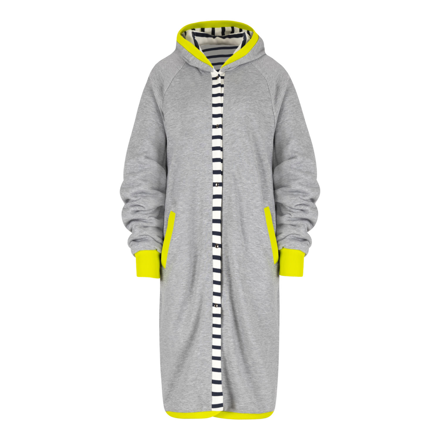 Clothes By Locker Room Women's Grey Reversible Maxi Hoodie In Grey