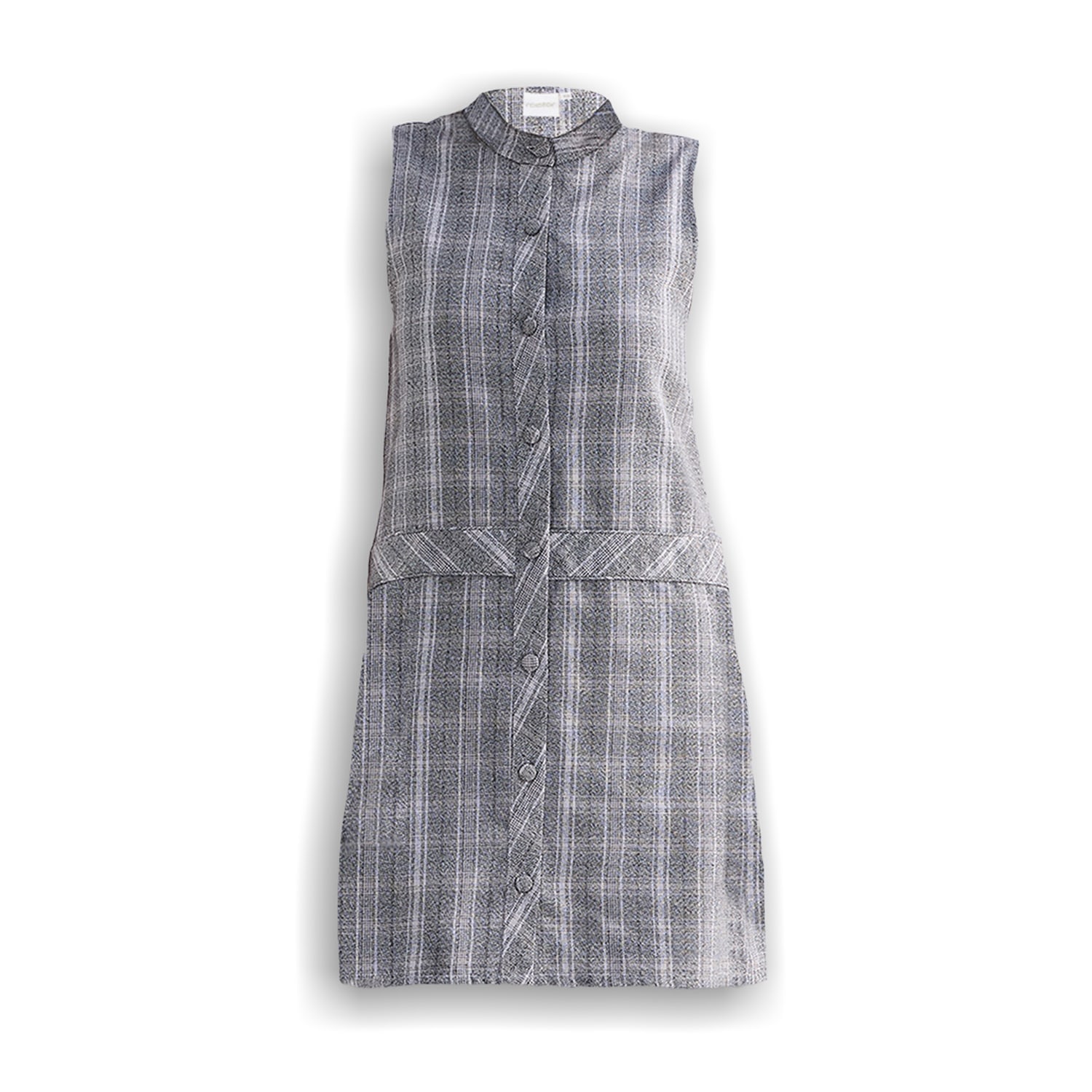 Reistor The Cotton Tweed Shift Dress In Grey