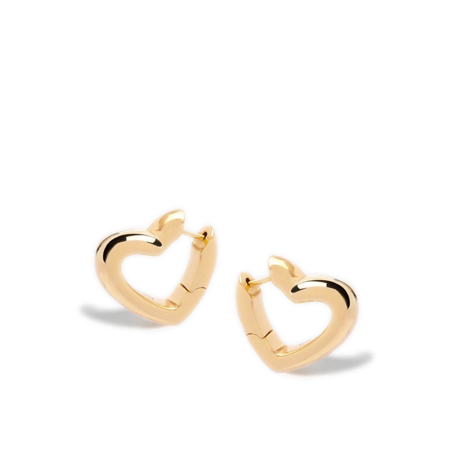 Potoska Women's Loff Midi Heart Hoop Earrings In Gold In Gold