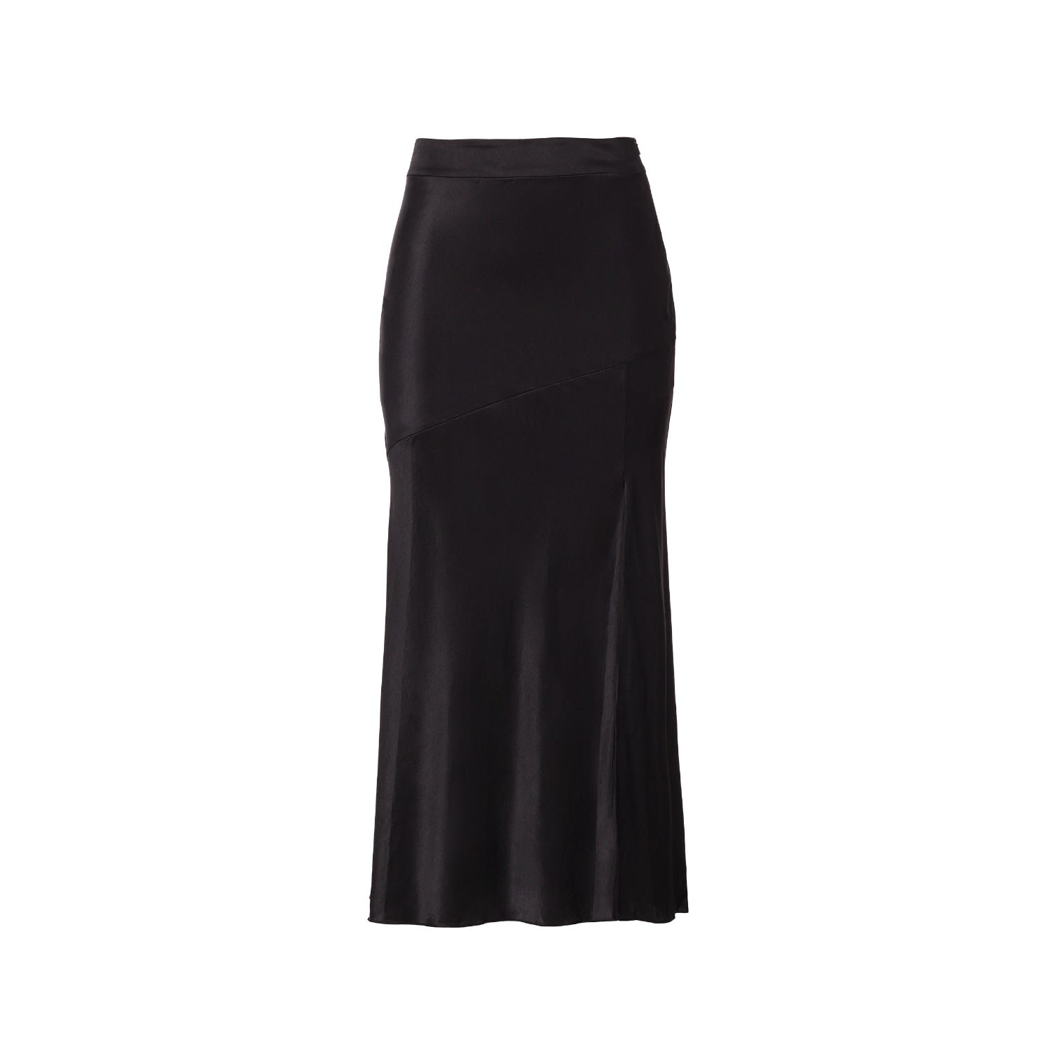 Lita Couture Women's Side-slit Midi Skirt In Black In Black