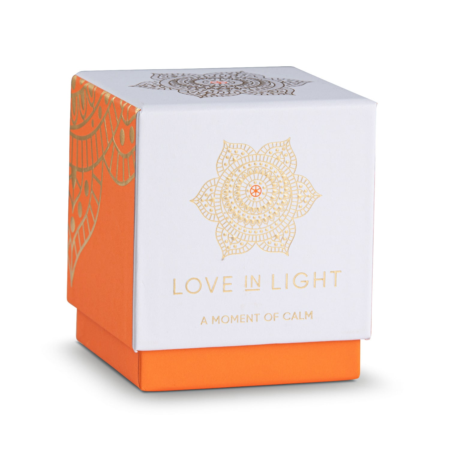 Love In Light Orange Sacral Chakra Candle  -  Clary Sage, Elemi, Neroli, Ylang Ylang. In Orange