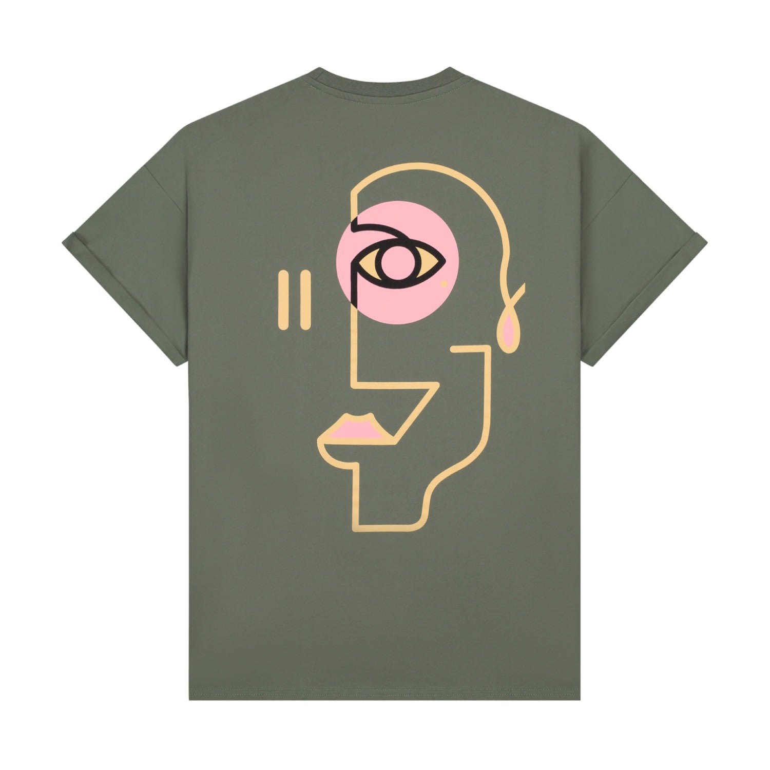 Collect The Label Women's Zola Oversized Tee Green In Green