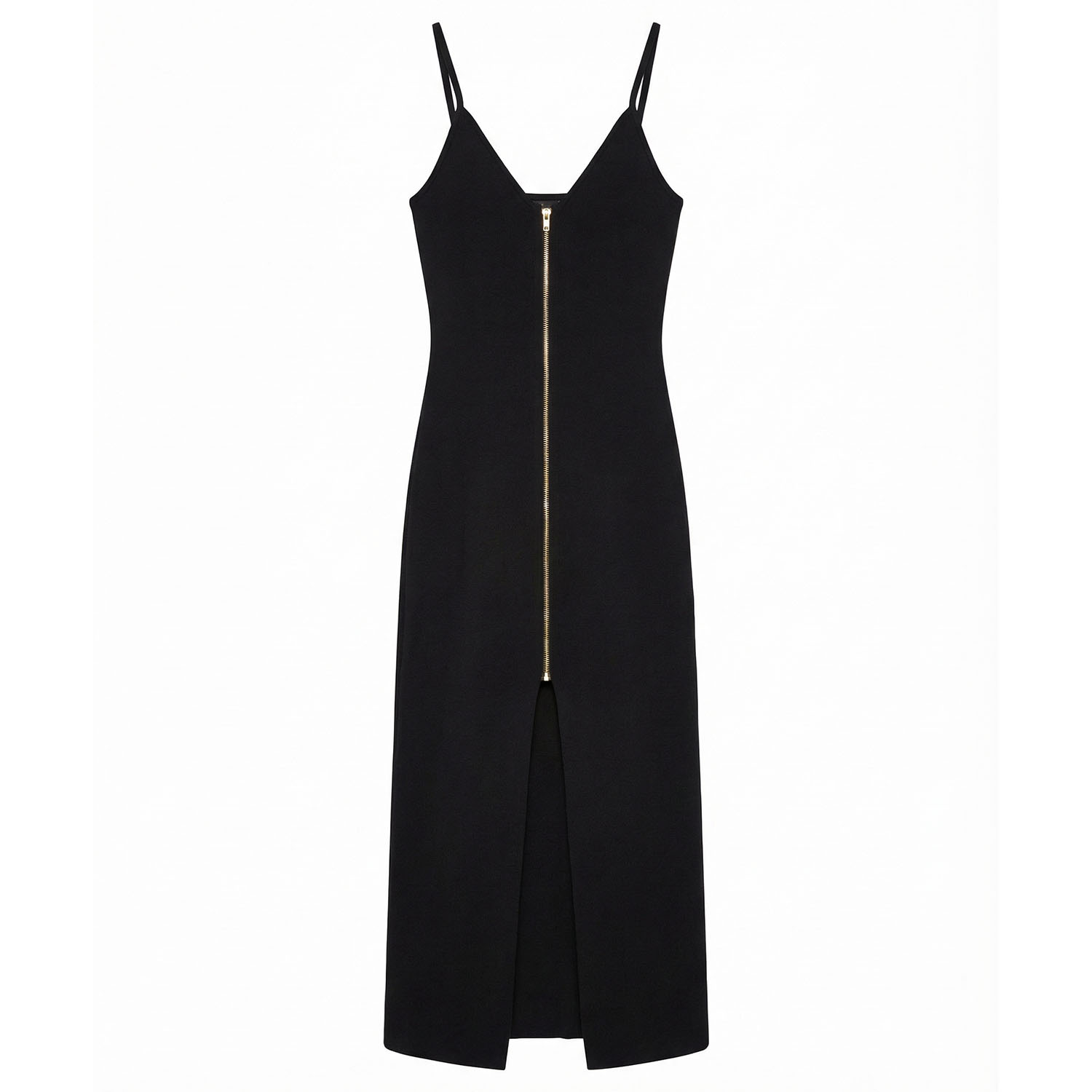 Midnight Edge Zip Front Knit Dress | CY Boutique | Wolf & Badger