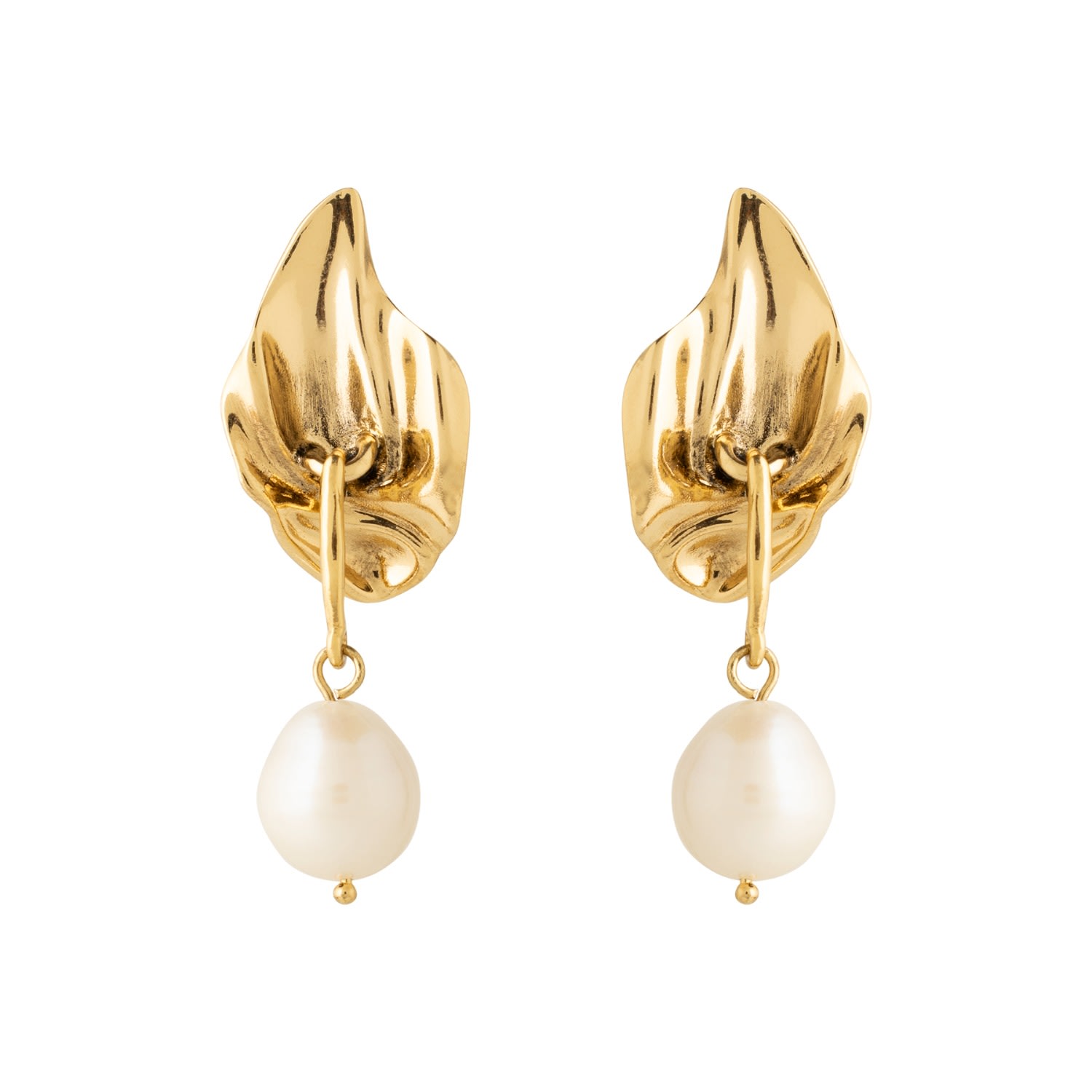 Mignonne Gavigan Women's Gold / White Crosby Pearl Drop Earrings