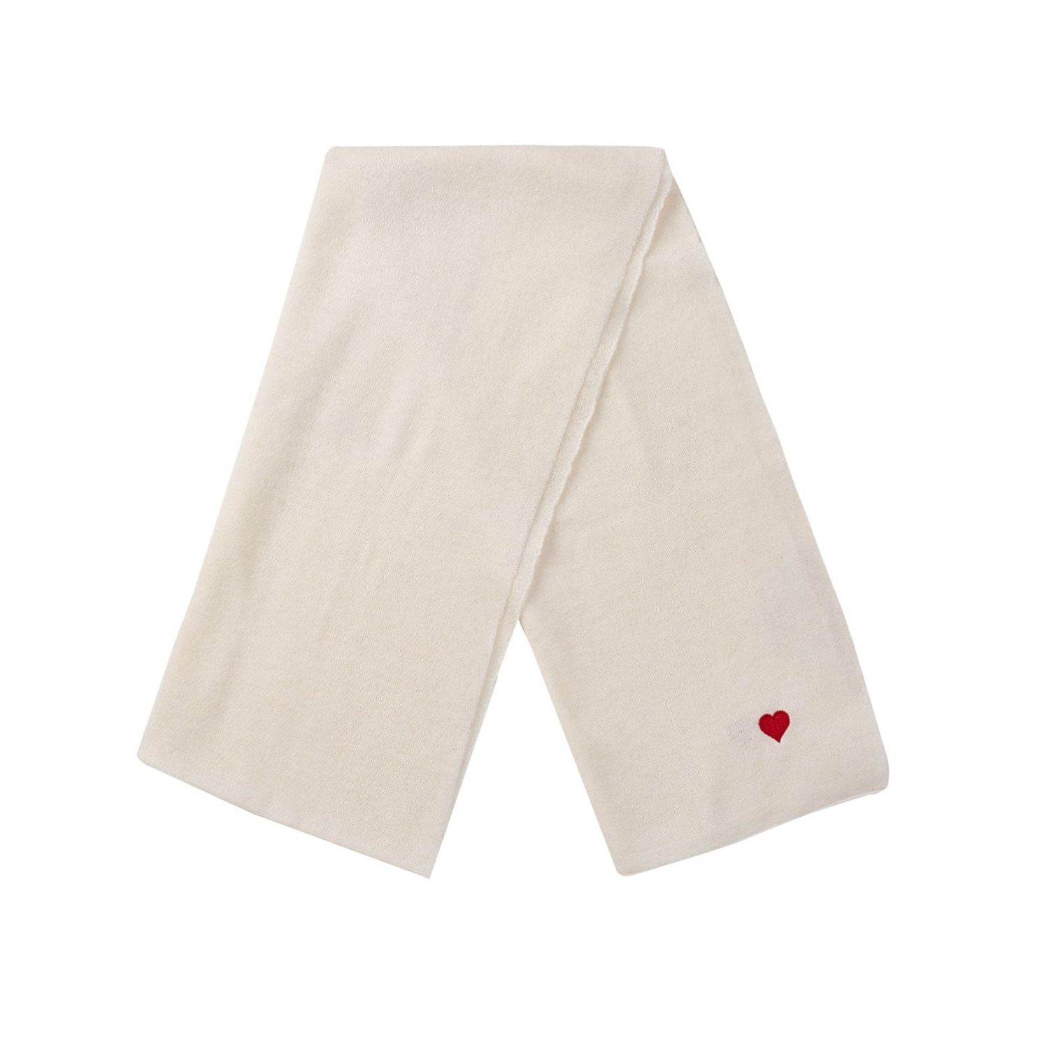 Mohair&angora Women's White Mohair Shawl Heart