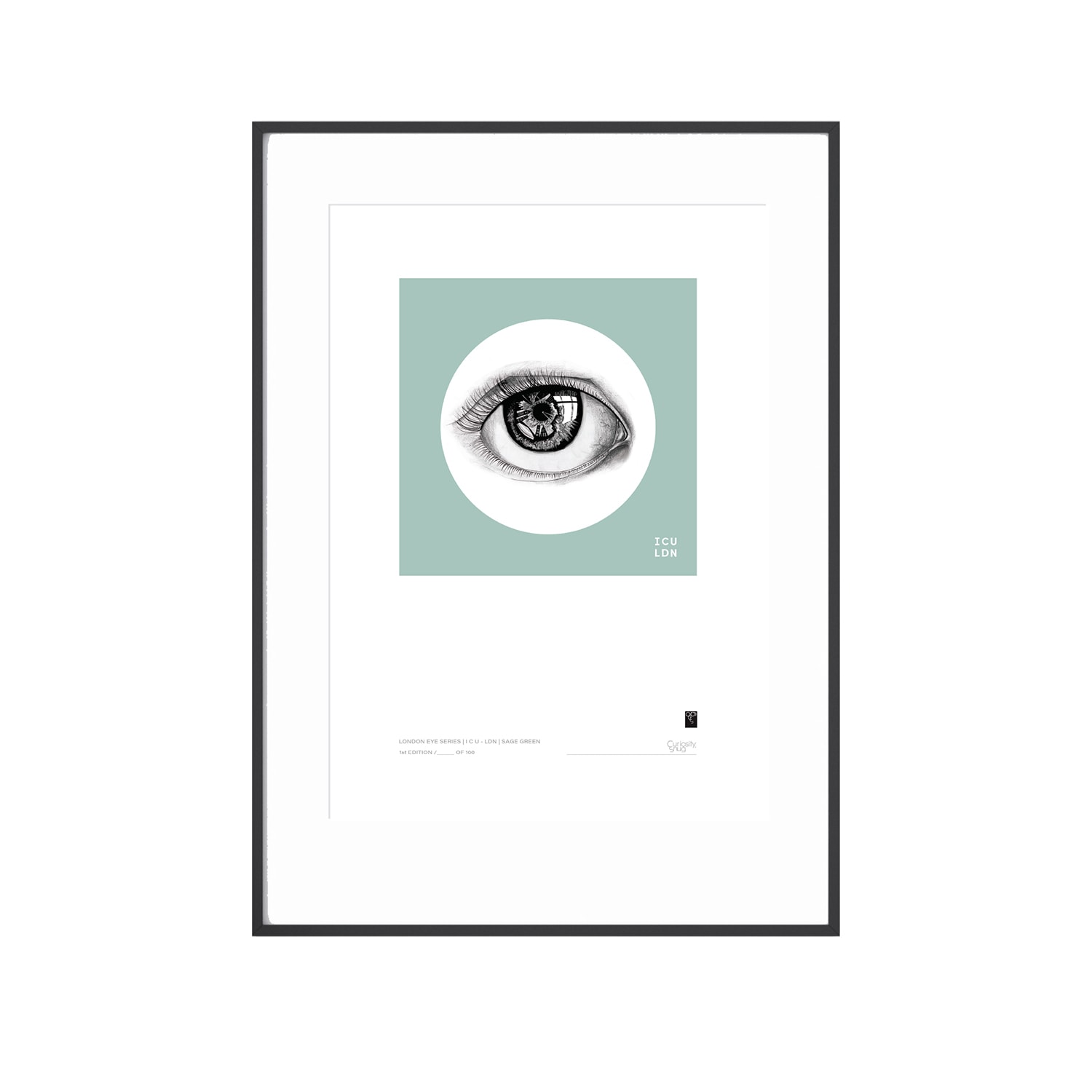 Curiosity Snug London Eye Series - I C U - L D N - Sage Green In Green