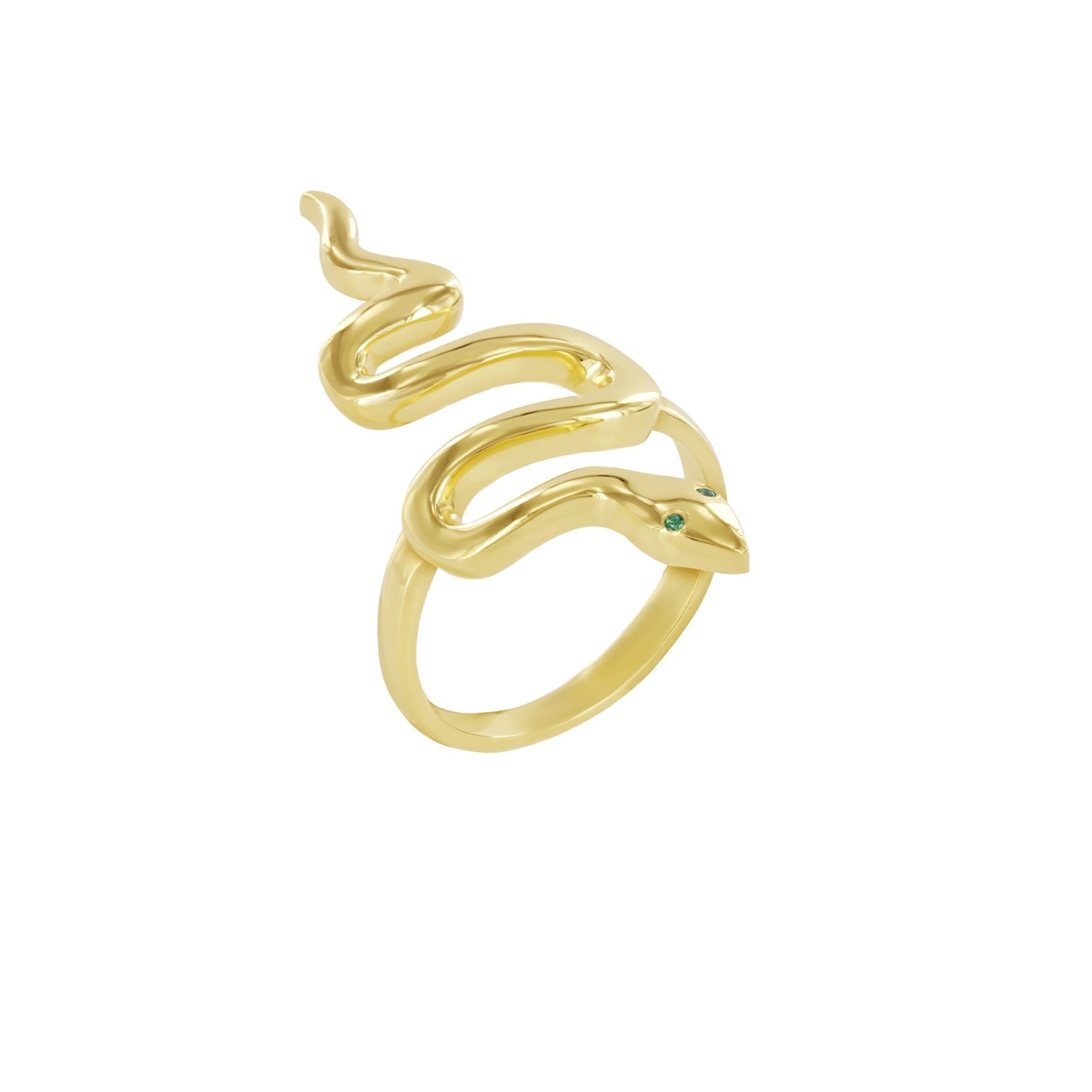 Women’s Snake Ring Gold Vermeil Wolf and Zephyr