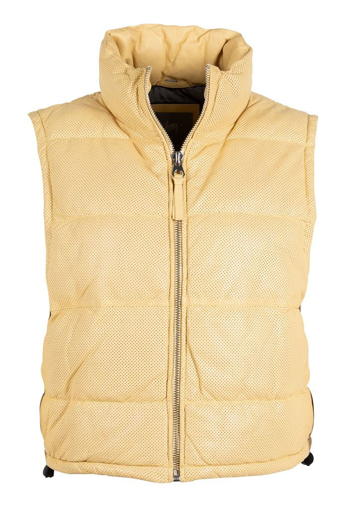 Mauritius Women's Yellow / Orange Ellice Os Leather Vest, Light Yellow In Brown