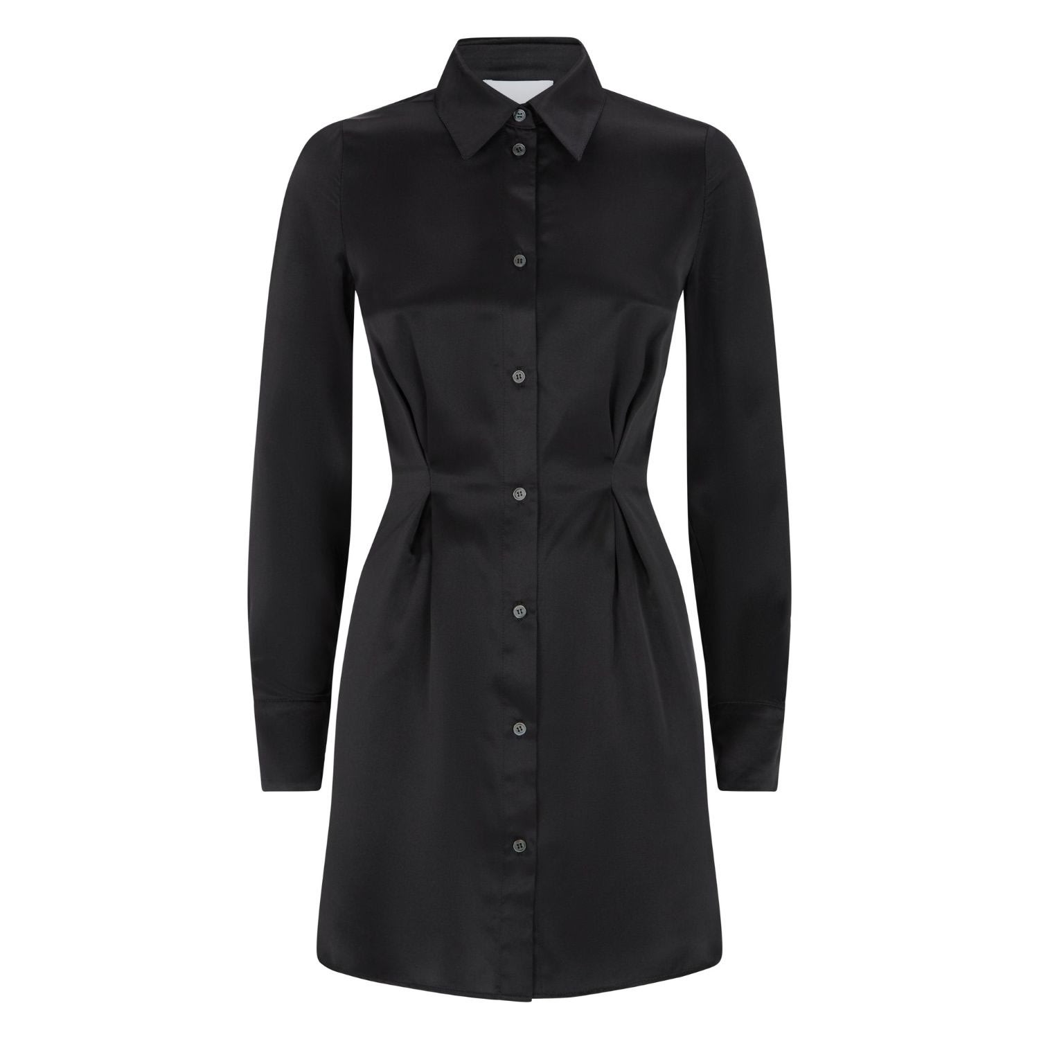 Women’s Silked London Shirt Dress - Black M