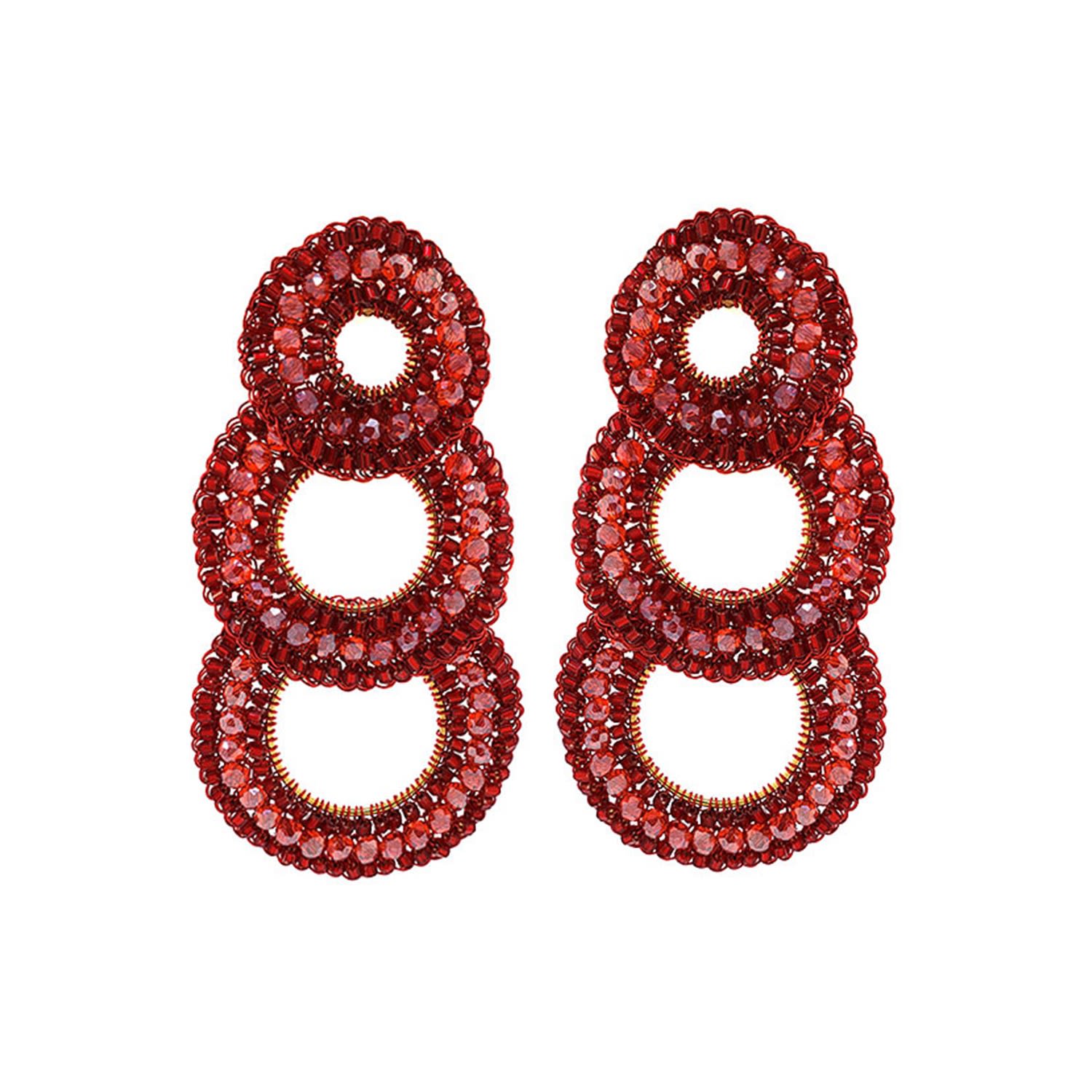 Women’s Red Gush Handmade Earrings Lavish by Tricia Milaneze