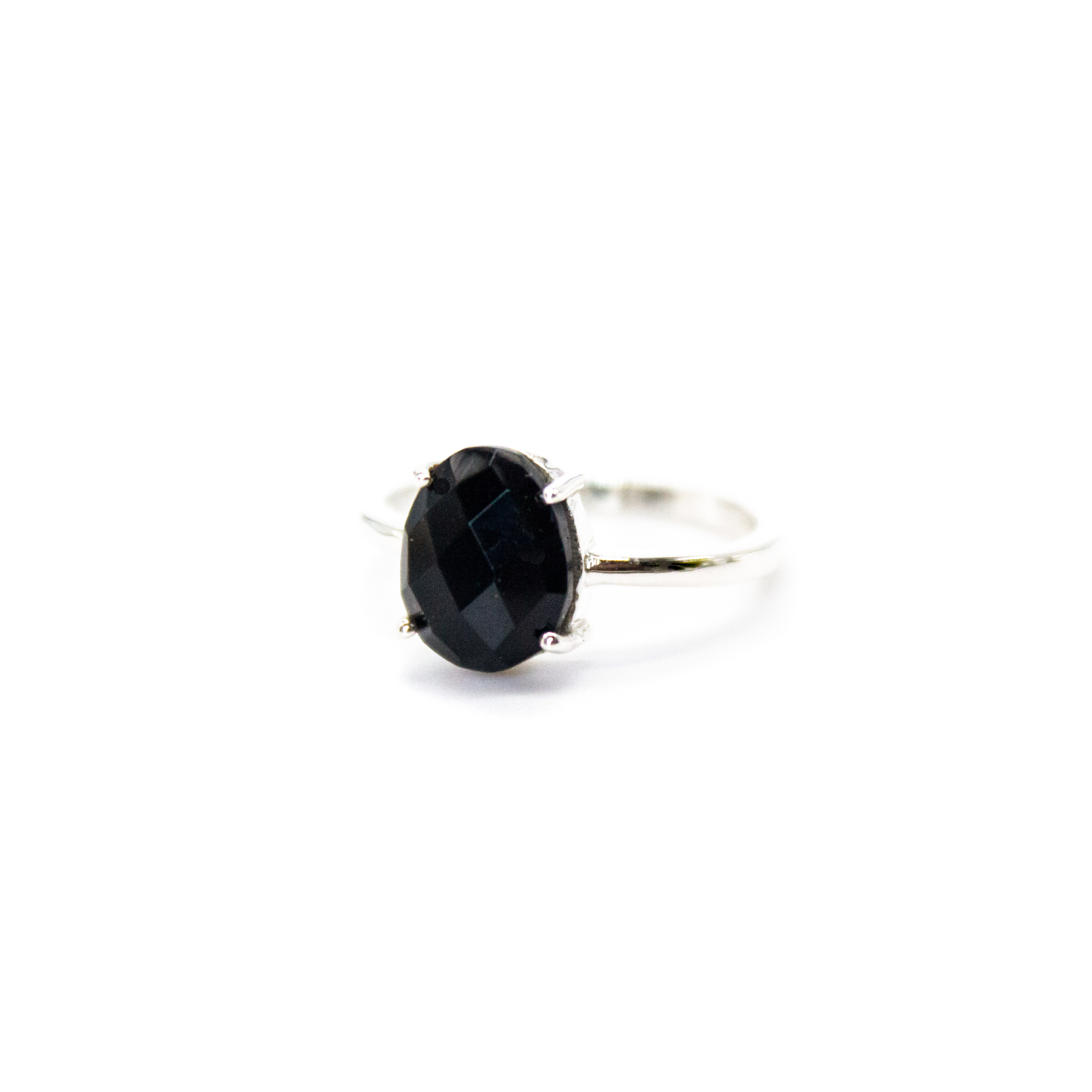 Women’s Black / Silver Silver Lucy Black Onyx Ring Somya London