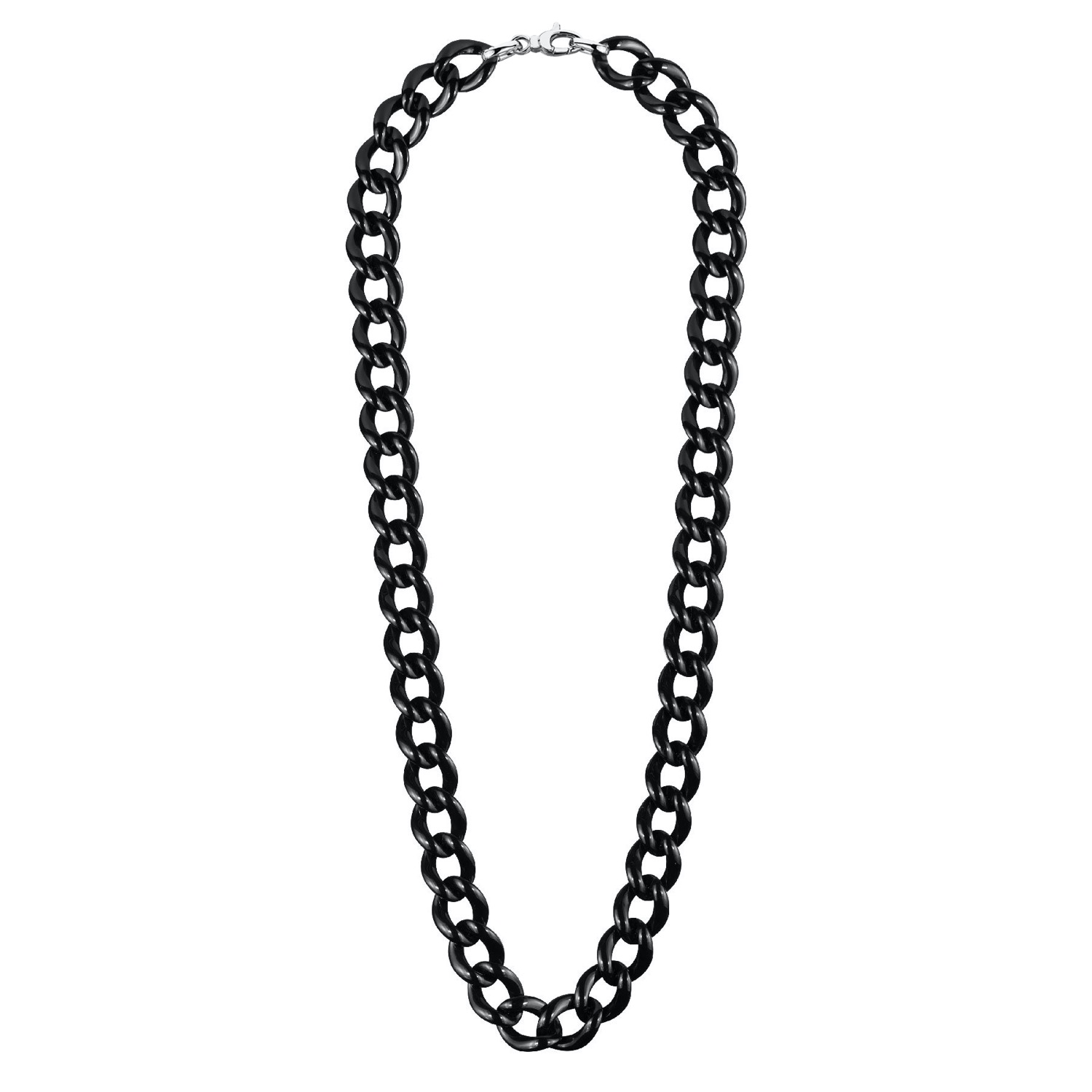 Women’s Extra Long Curb Link Necklace In Black Gold & Honey