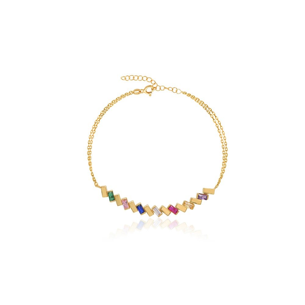 Women’s Gold Multicolour Deco Spinel Bracelet By Eda Dogan