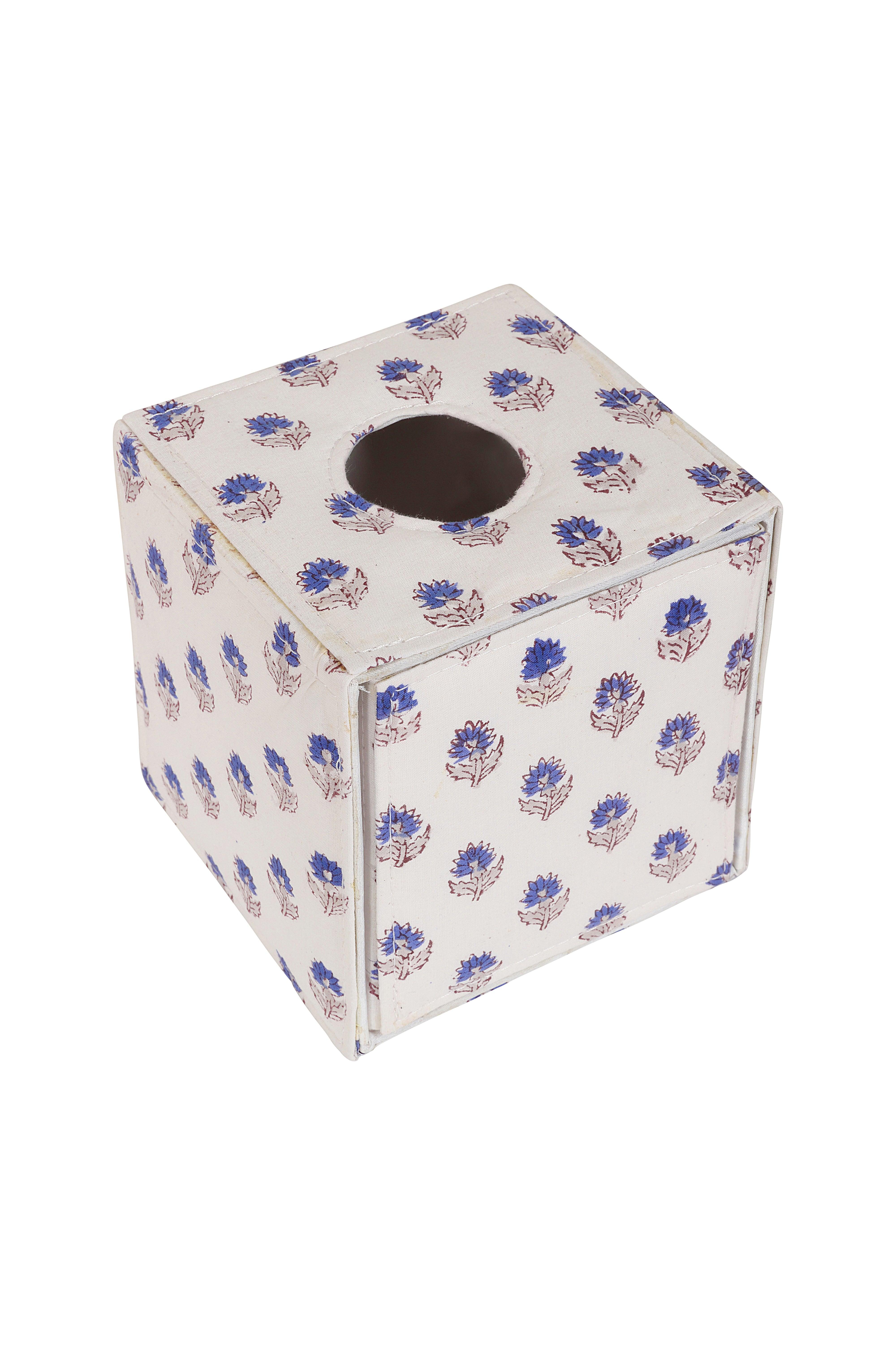 Love Calixta Blue / White Blue Floral Tissue Box Holder