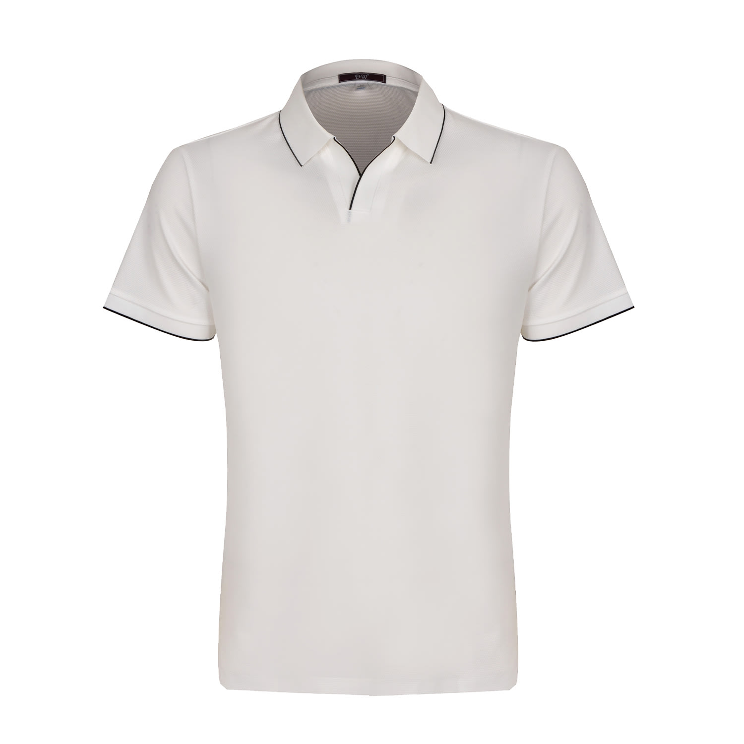 David Wej Men's Marco V-neck Polo Shirt - White