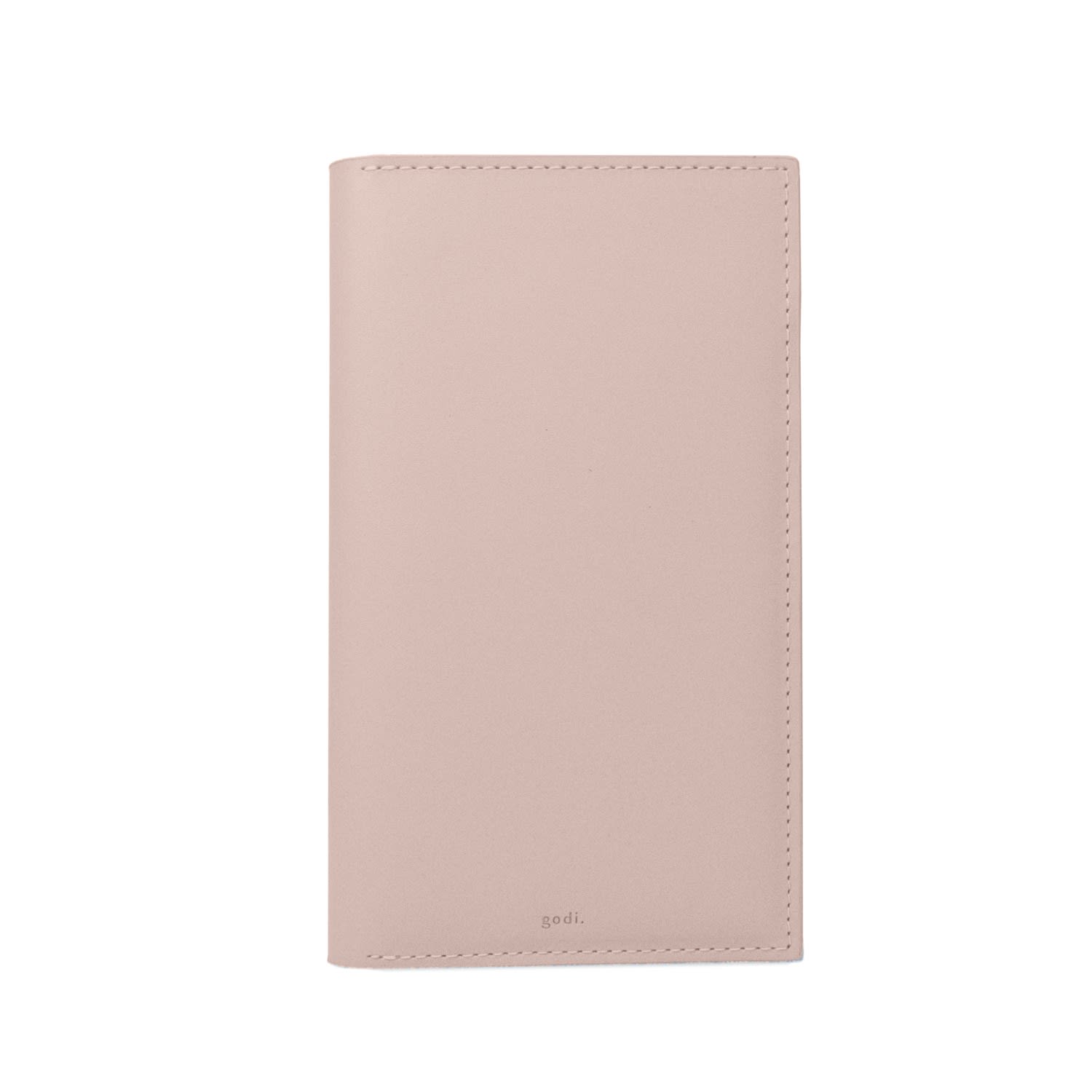 Rose Gold Handmade Leather Passport & Travel Wallet In Nude Pink Godi.